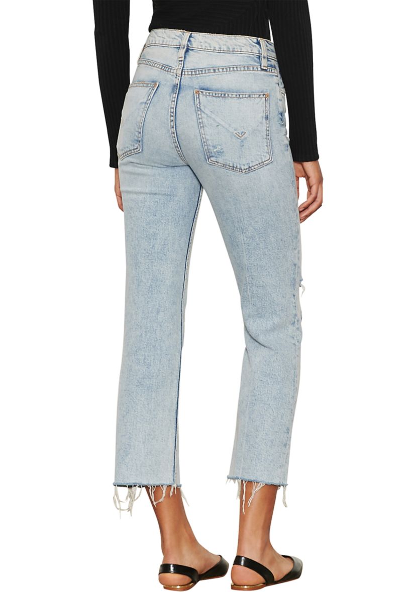 Remi High Waisted Straight Cropped Jeans