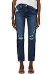 Nico Mid Rise Straight Cropped Jeans