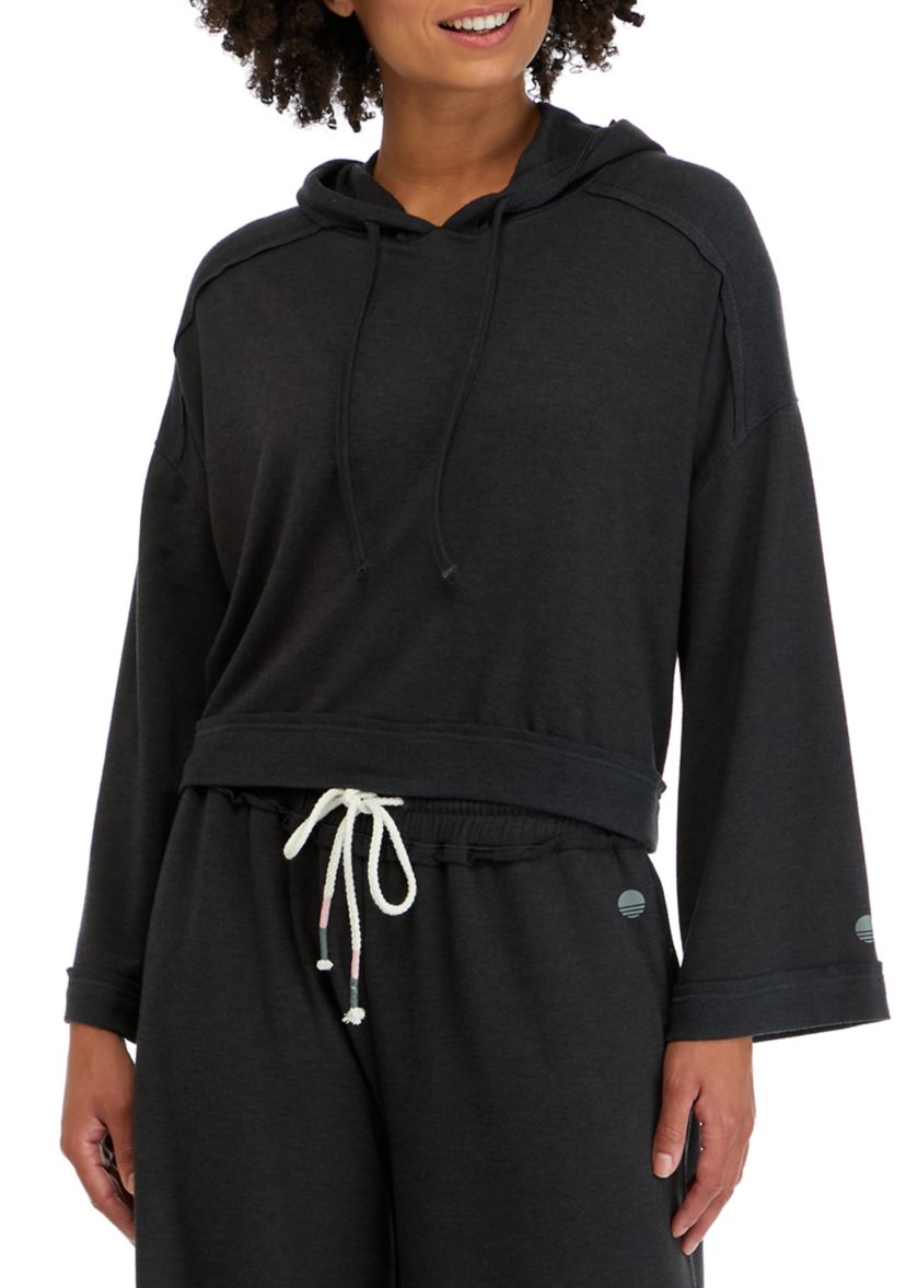Drop Shoulder Flare Sleeve Hoodie 