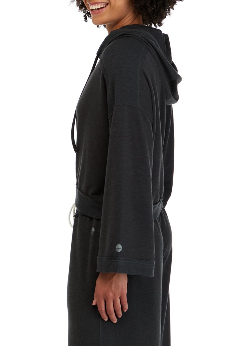 Drop Shoulder Flare Sleeve Hoodie 