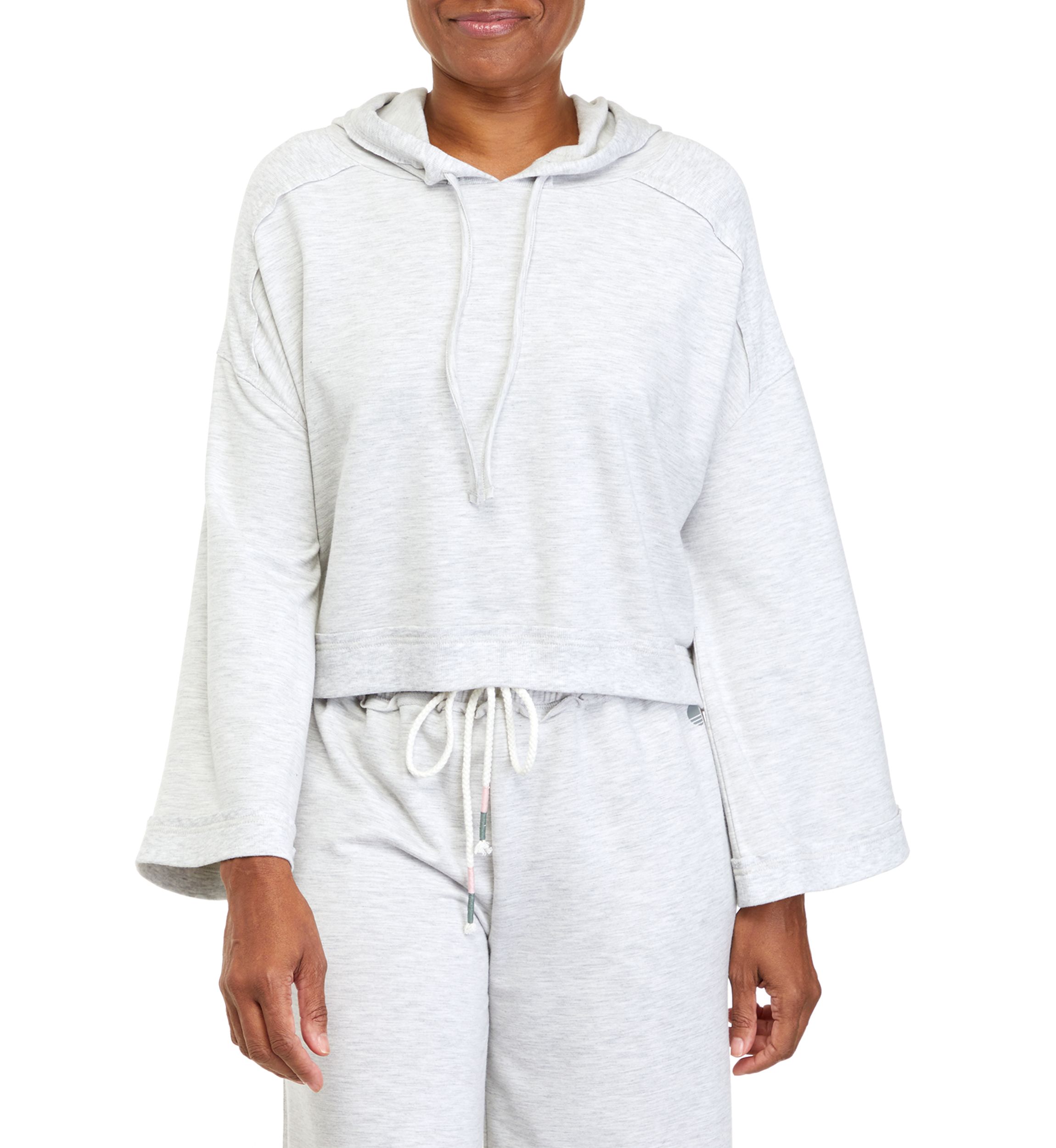 Wide Sleeve Cropped Hoodie 