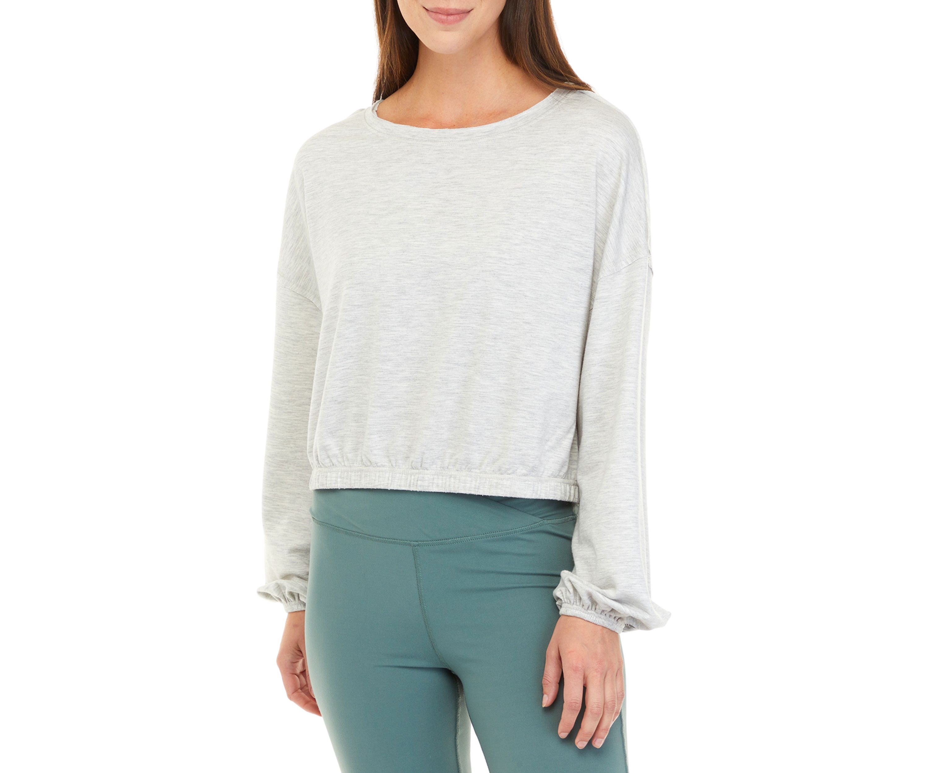 Bishop Sleeve Cropped Pullover 