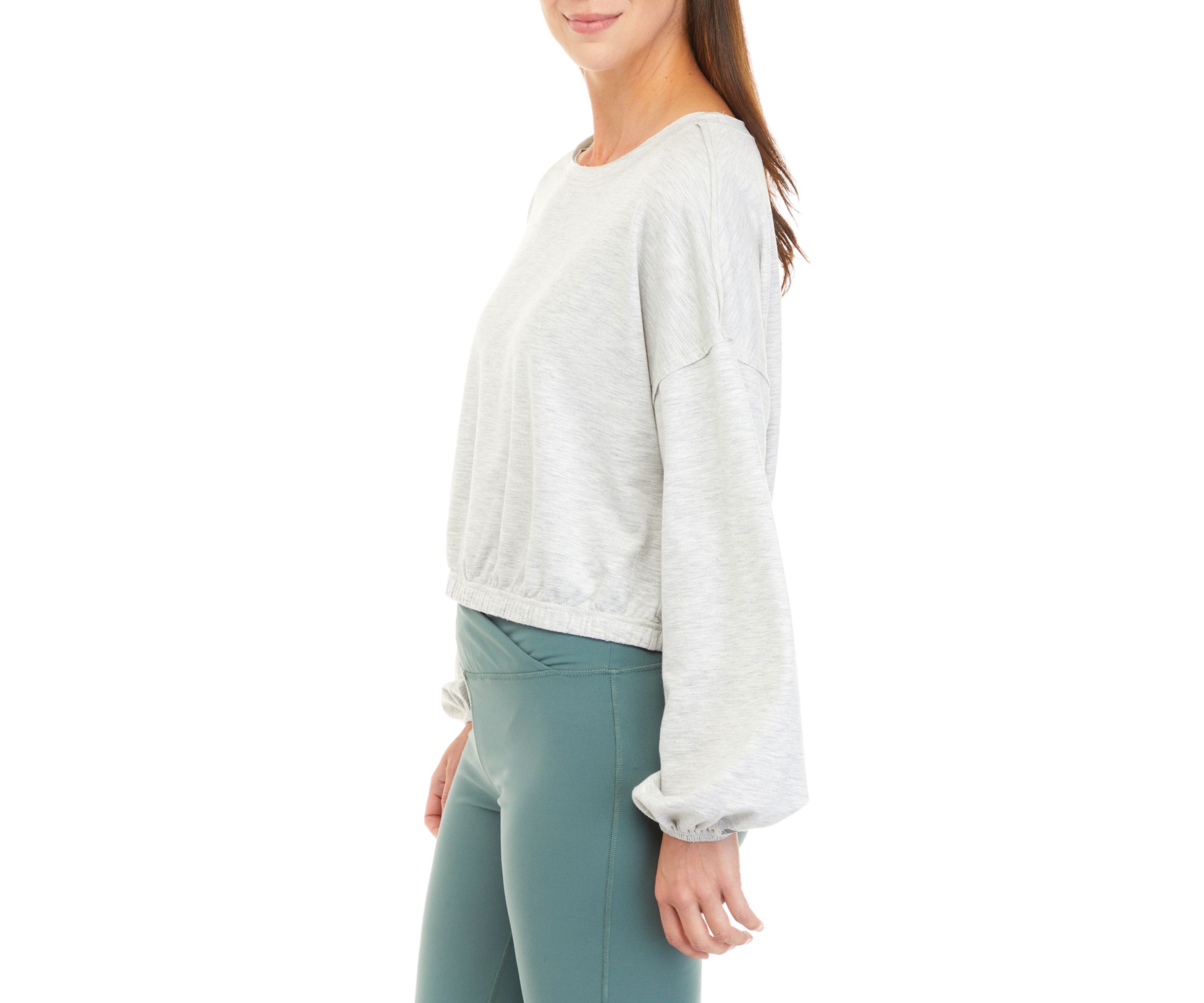Bishop Sleeve Cropped Pullover 