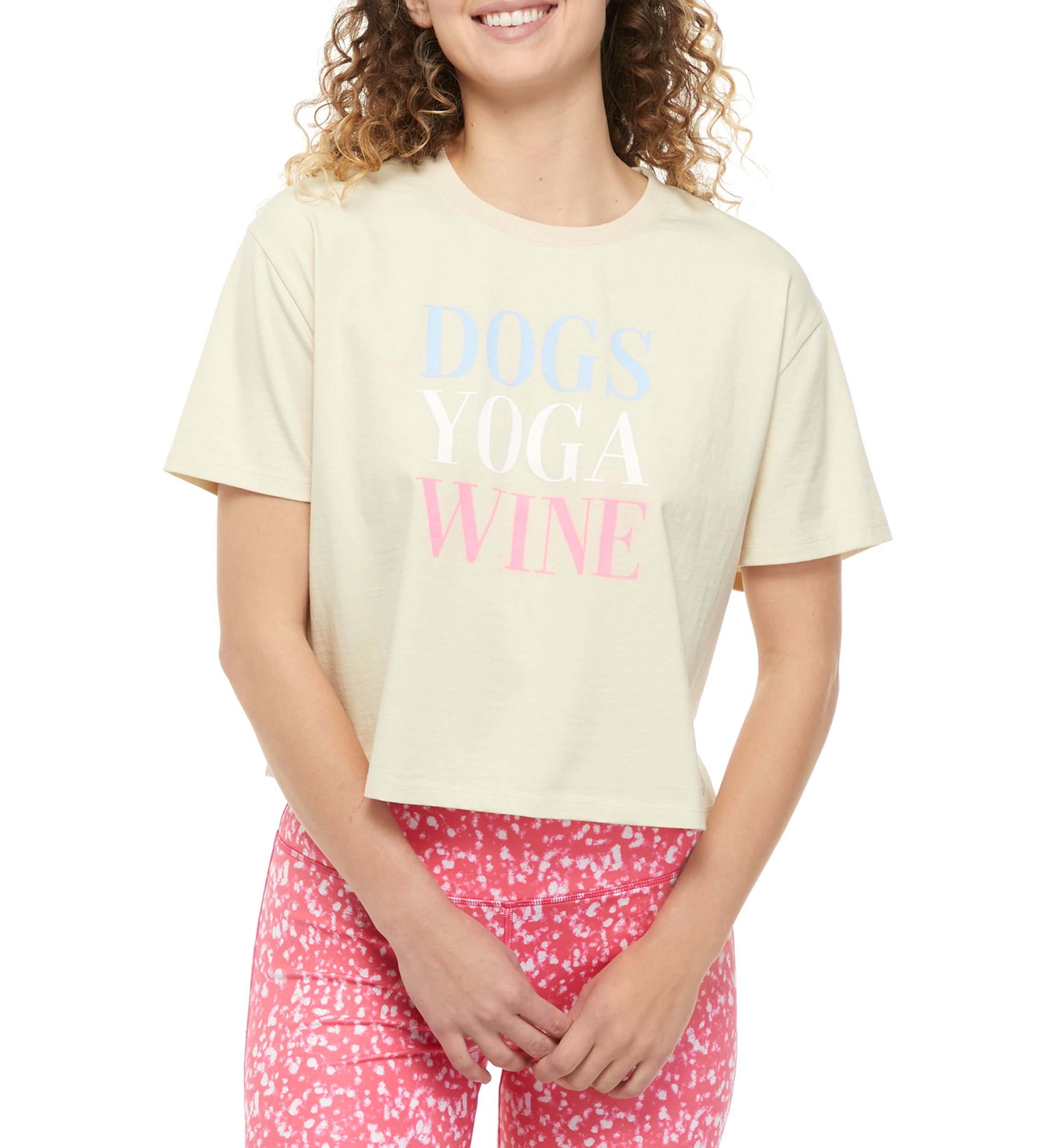 Womens Short Sleeve Boxy Graphic T-Shirt