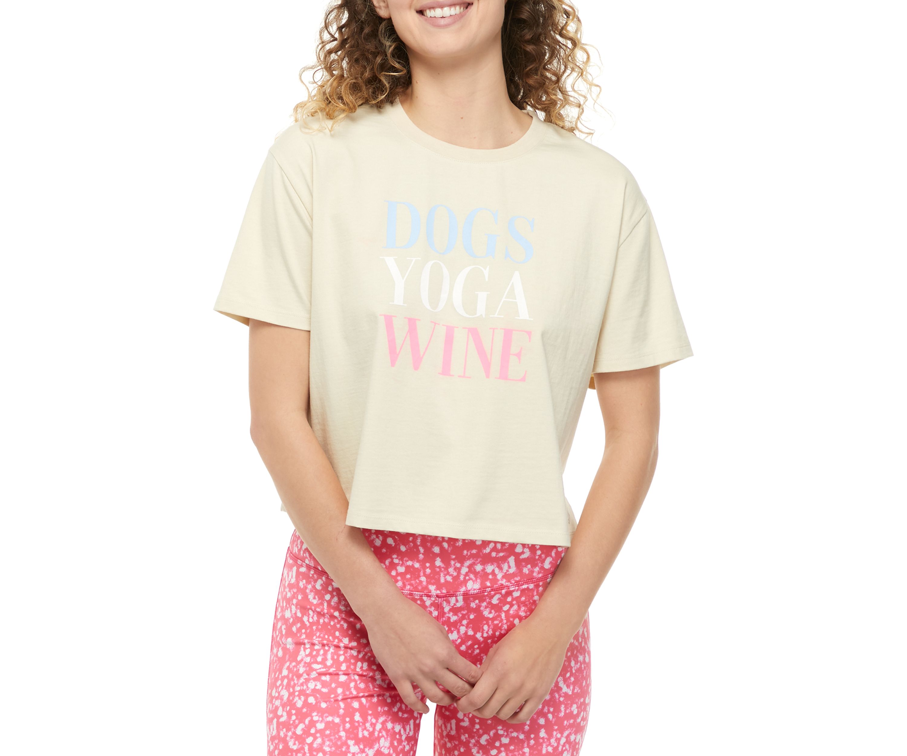 Womens Short Sleeve Boxy Graphic T-Shirt