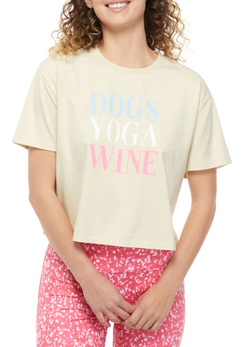 Womens Short Sleeve Boxy Graphic T-Shirt