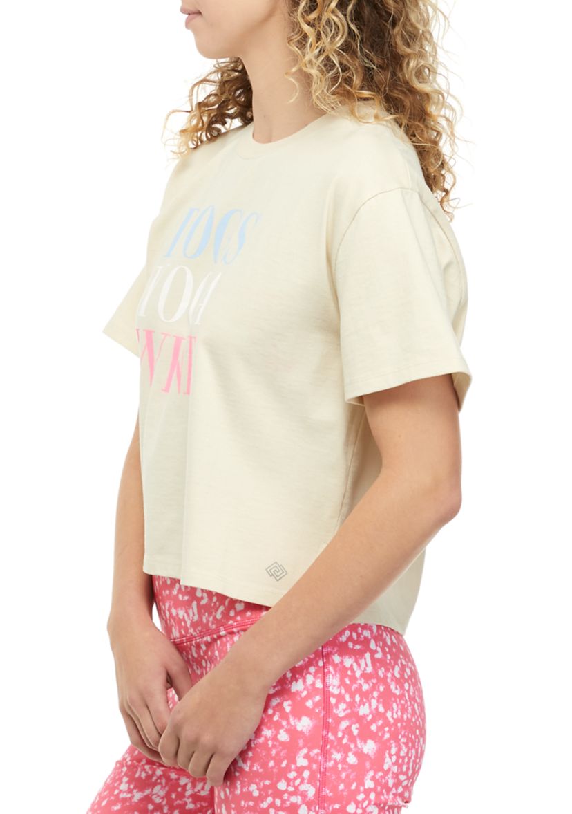 Womens Short Sleeve Boxy Graphic T-Shirt