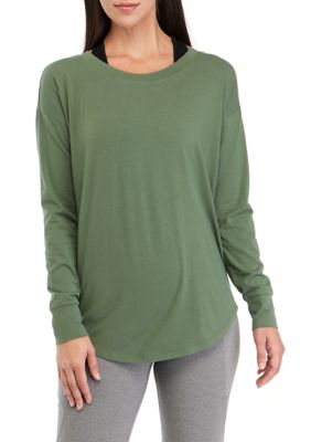 Zelos womens small long sleeve gray With Thumb Holes 1/4 zip