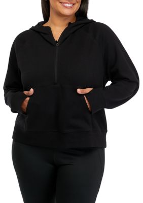Marika Hoodie Women XL Relaxed Fit Sport Activewear Black Gray Sleeveless