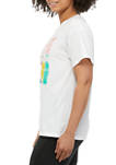 Juniors Short Sleeve Oversized Graphic T-Shirt