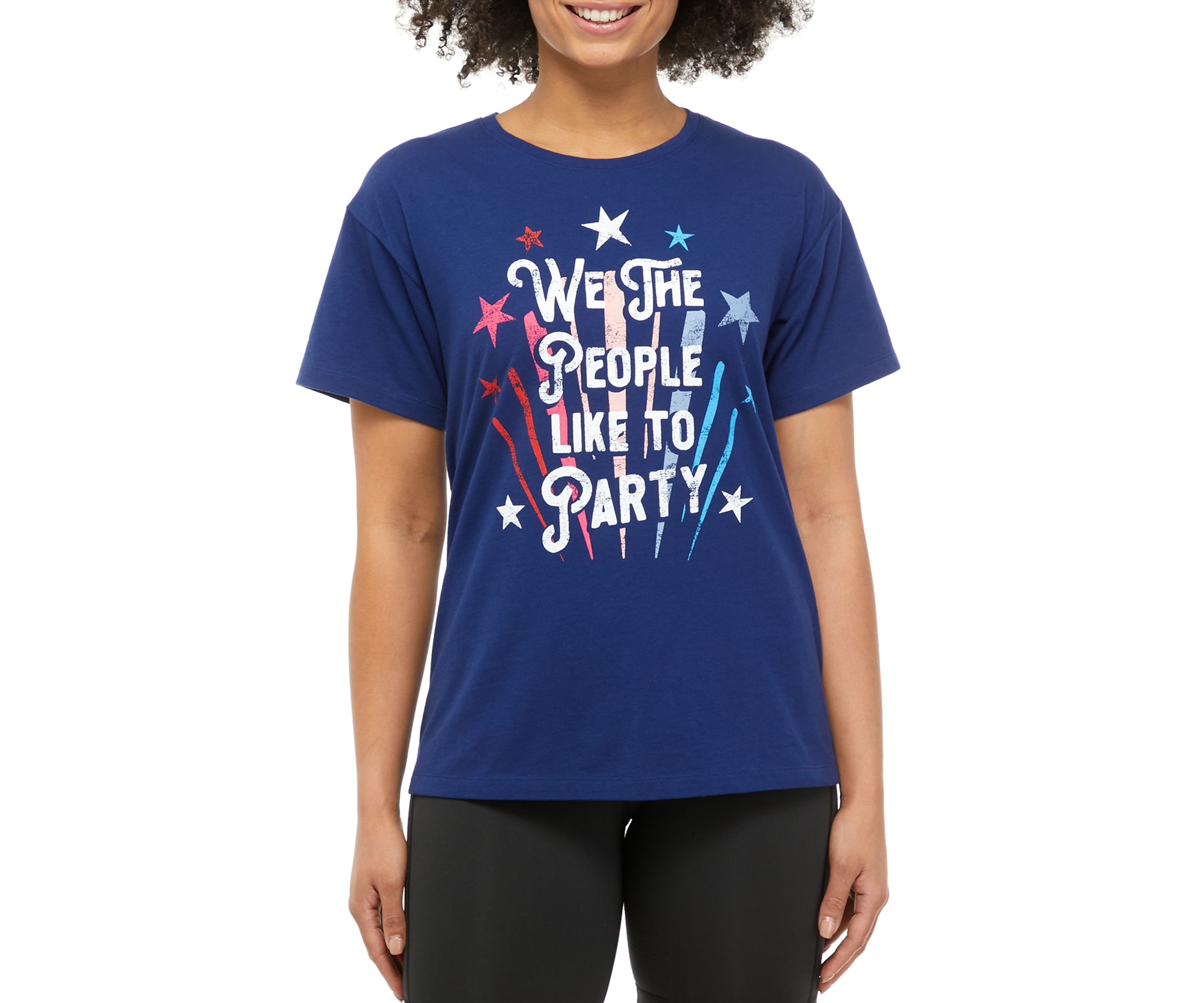 Juniors Short Sleeve Oversized Graphic T-Shirt