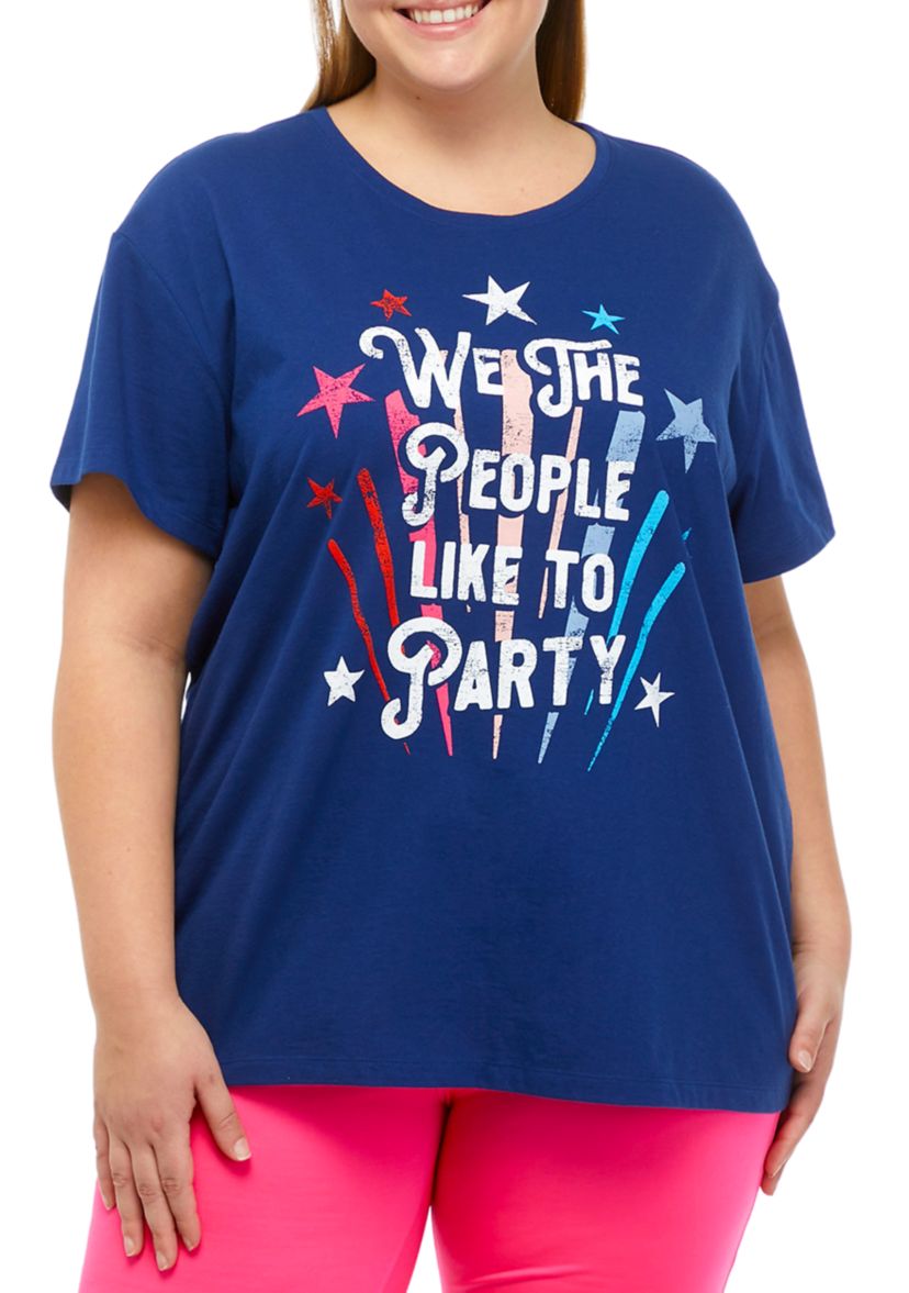 Plus Size Short Sleeve Oversized Graphic T-Shirt