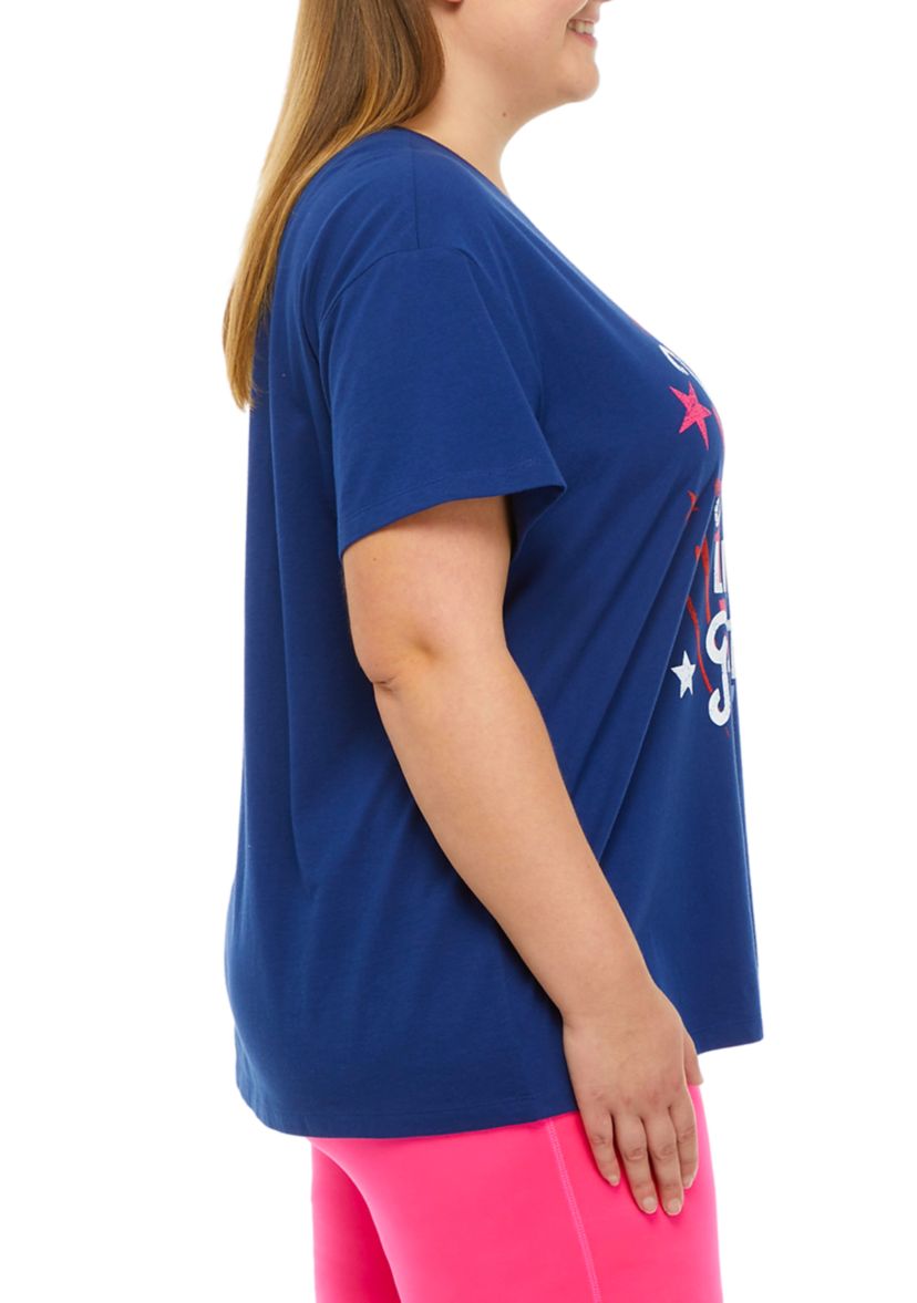 Plus Size Short Sleeve Oversized Graphic T-Shirt