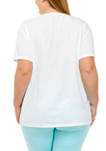 Plus Size Short Sleeve Oversized Graphic T-Shirt 