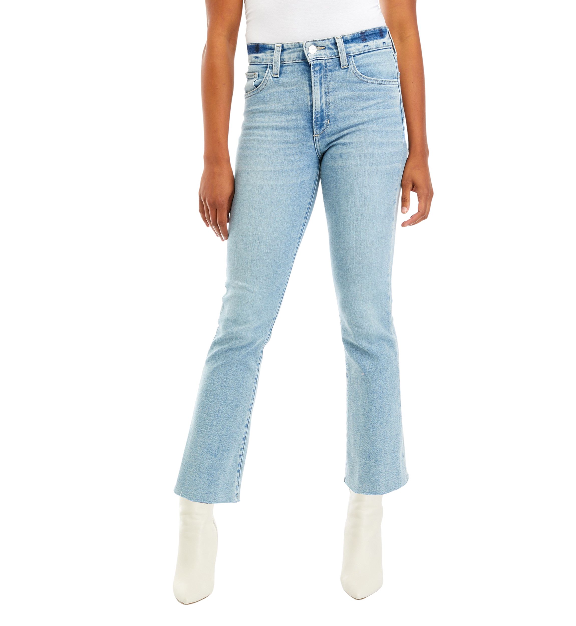 Womens Callie Bootcut Jeans with Raw Hem