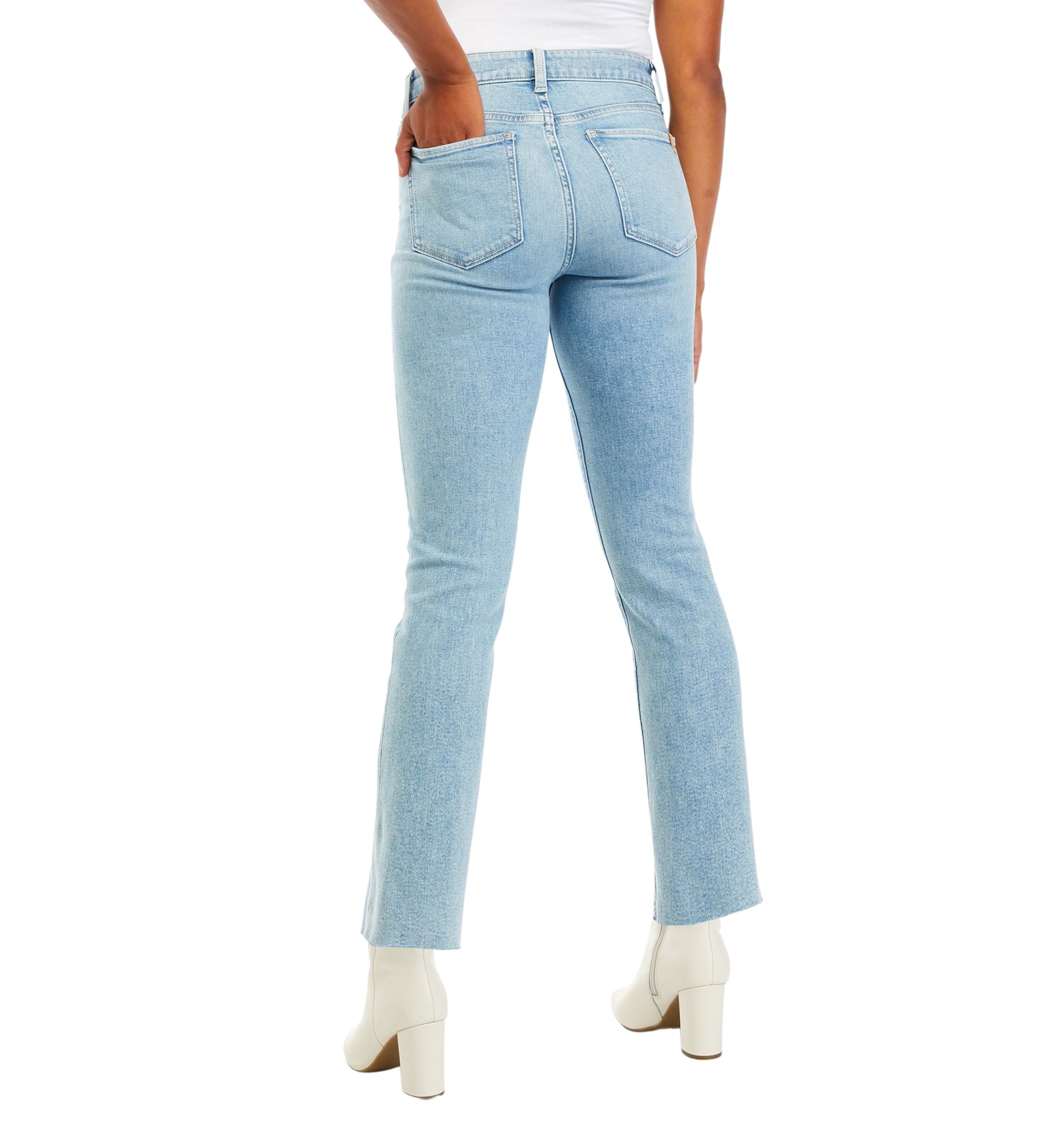 Womens Callie Bootcut Jeans with Raw Hem