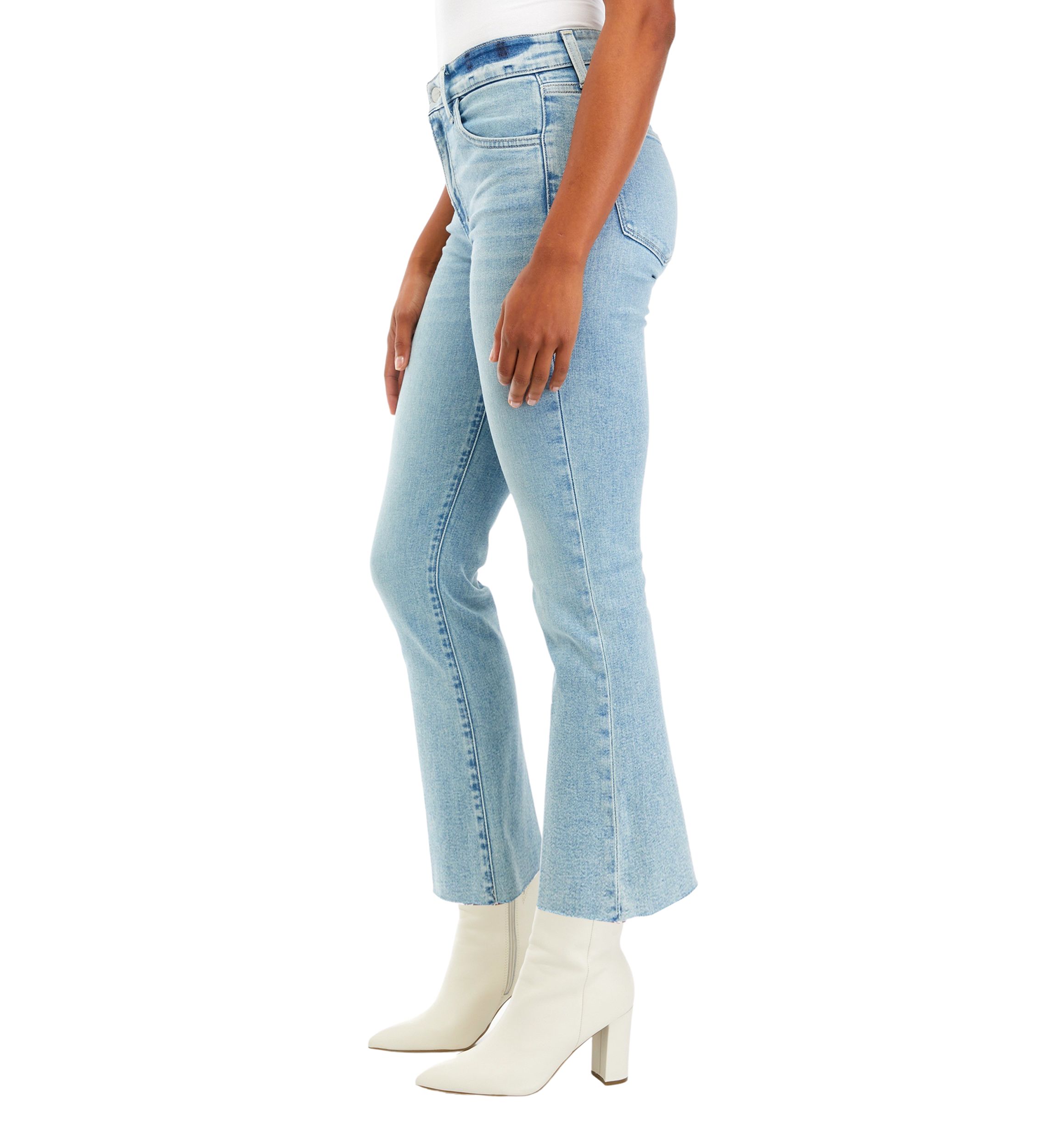 Womens Callie Bootcut Jeans with Raw Hem
