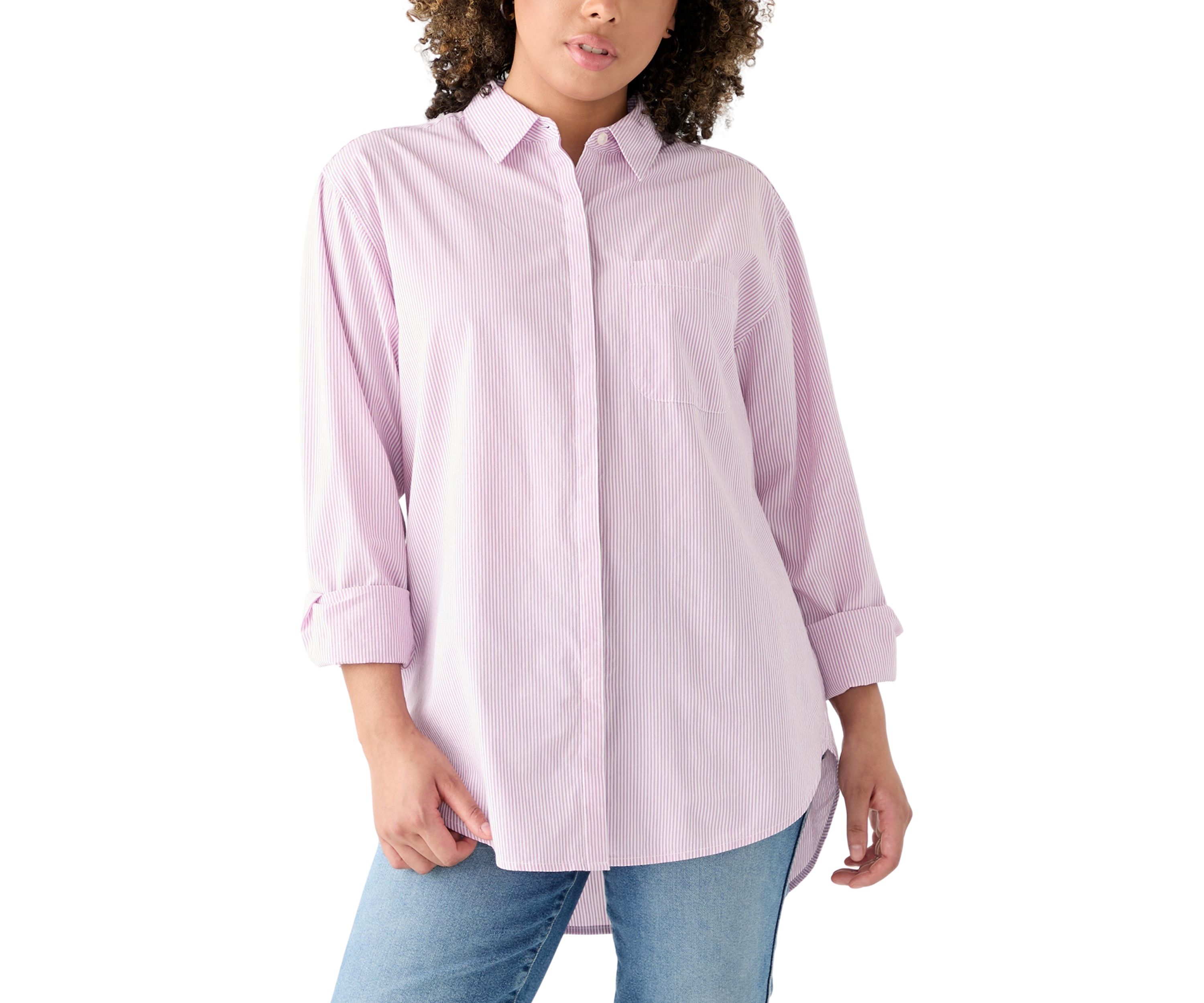 Womens Oversized Button Back Top