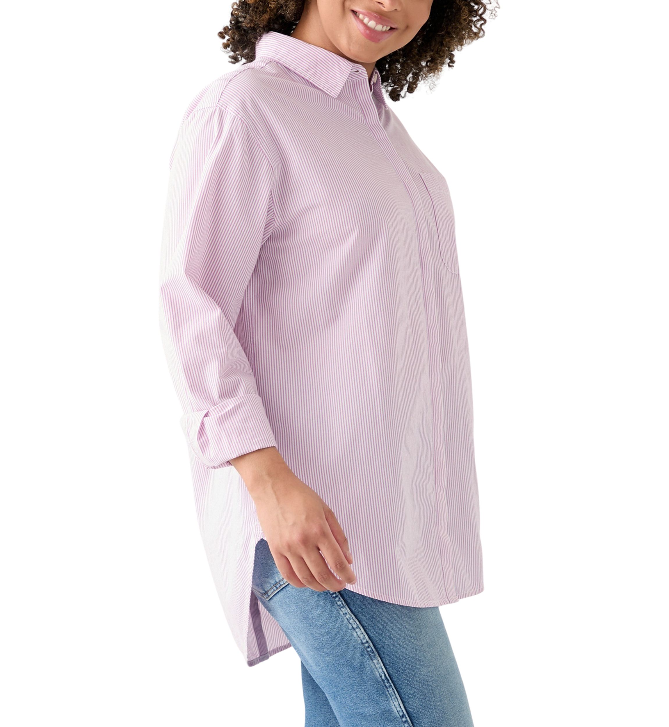 Womens Oversized Button Back Top