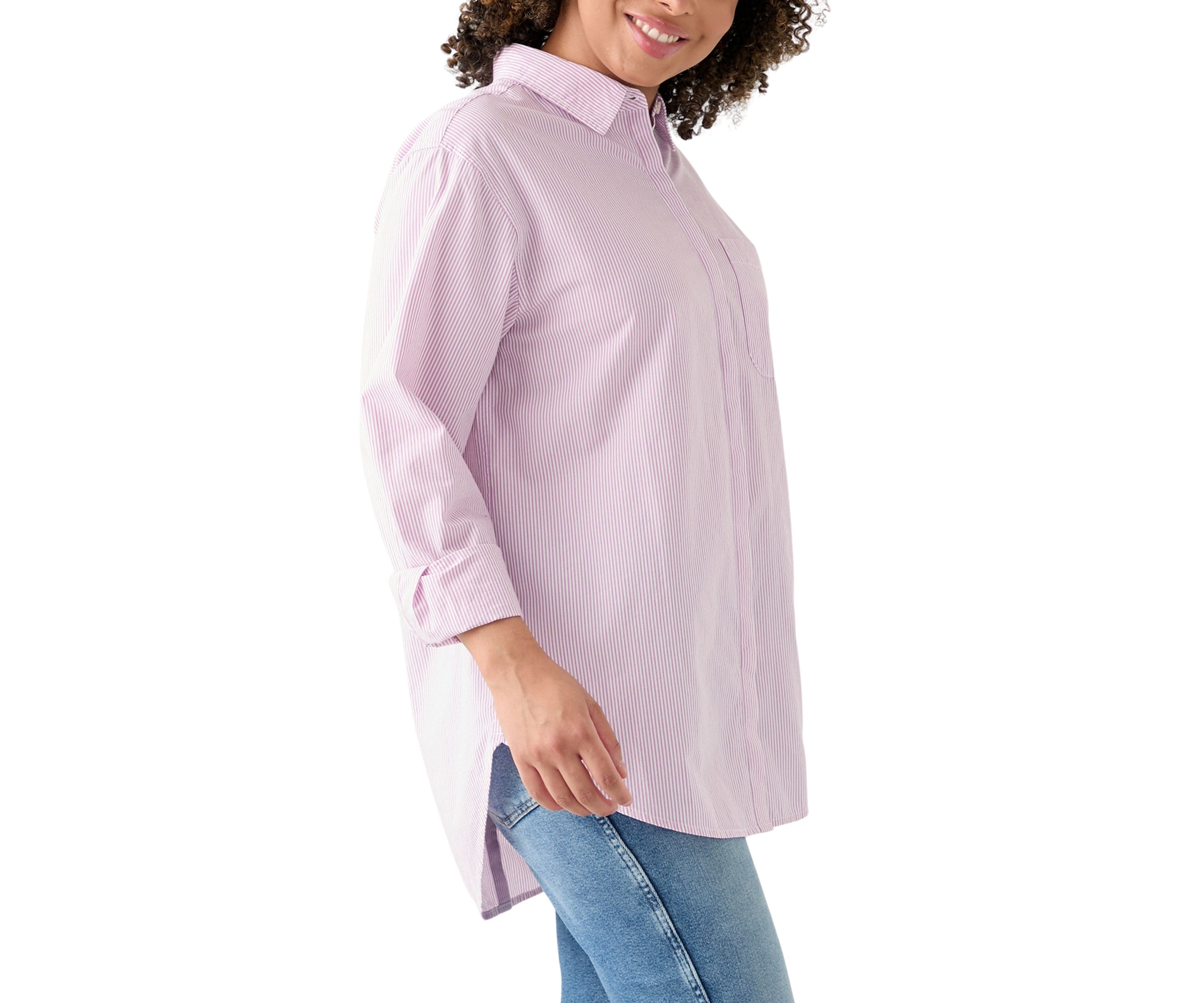 Womens Oversized Button Back Top