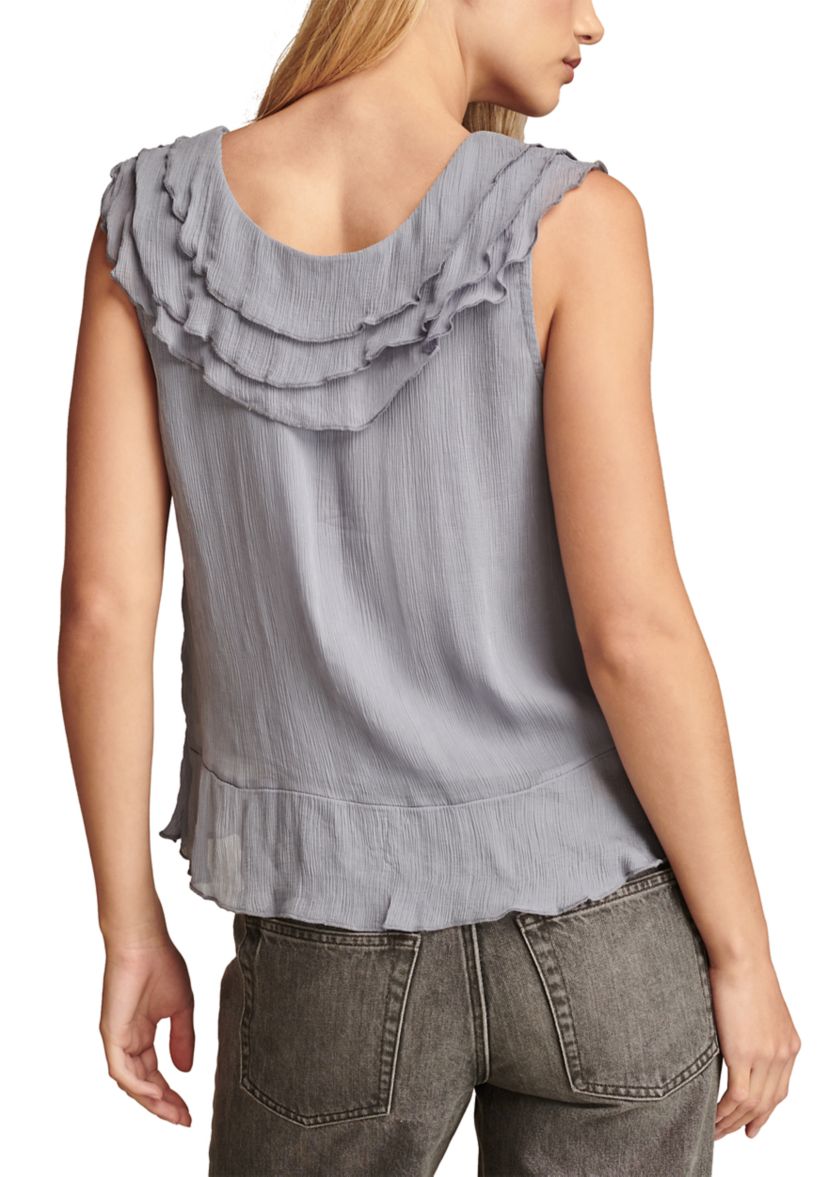 Womens Triple Ruffle Tank