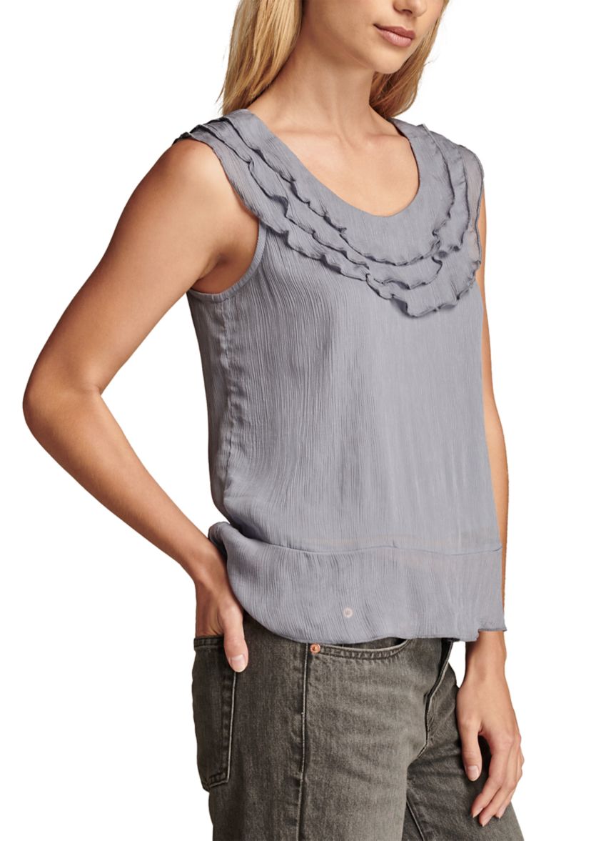 Womens Triple Ruffle Tank
