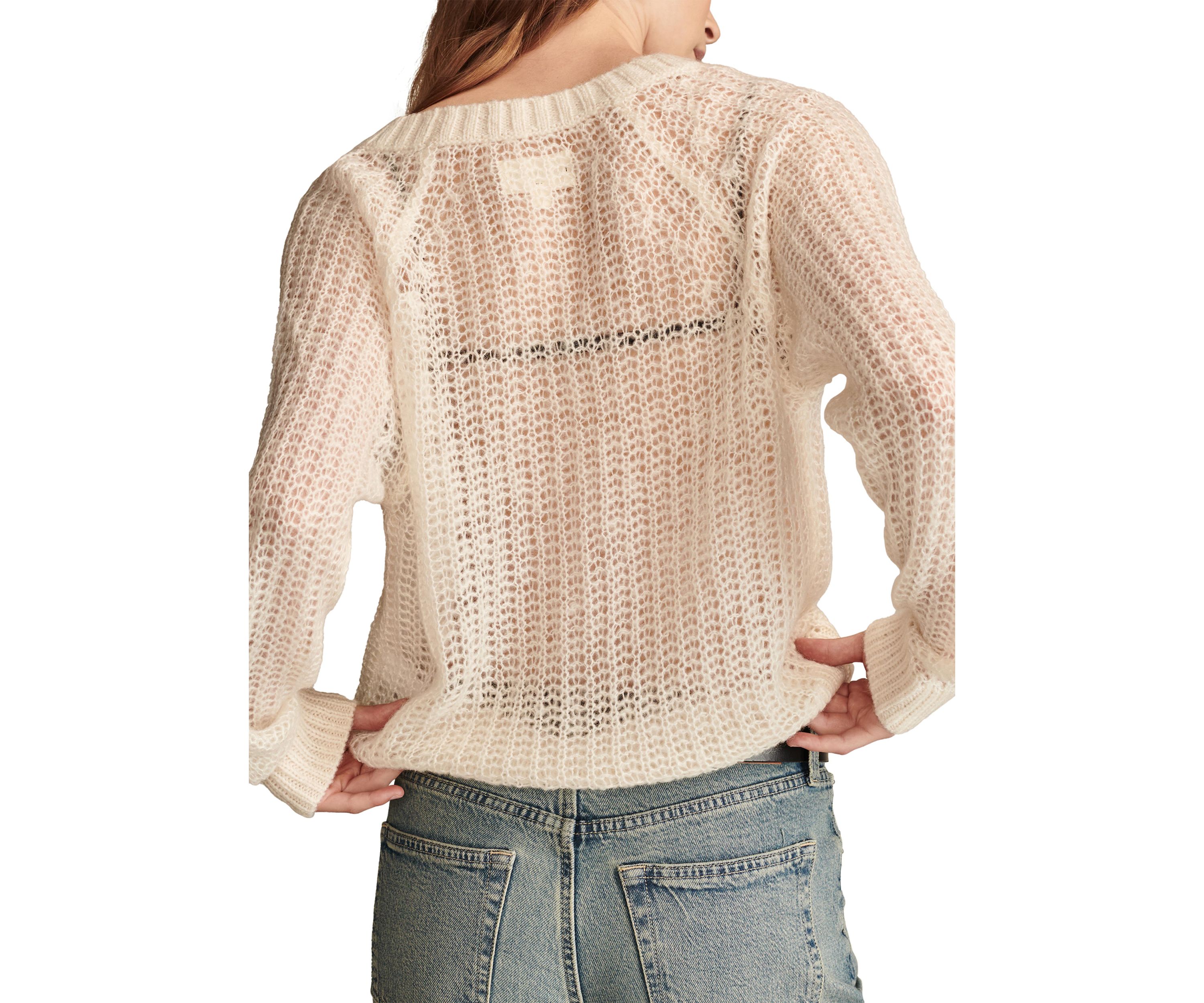 Open Work Half Stitch Cardigan