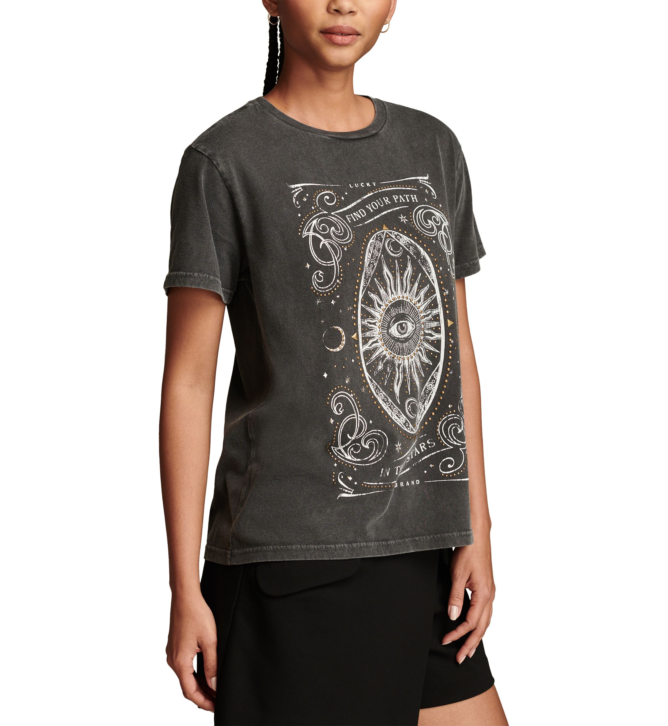 Womens Find Your Path Celestial Graphic T-Shirt