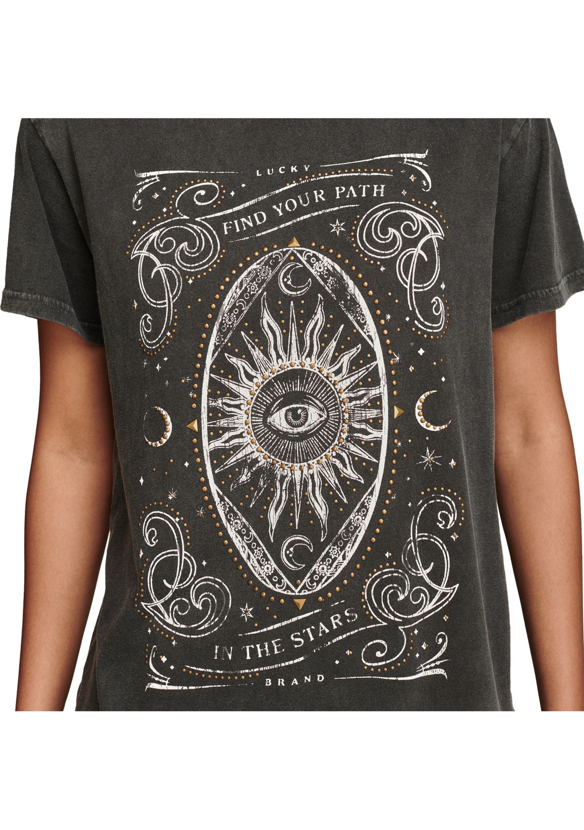 Womens Find Your Path Celestial Graphic T-Shirt