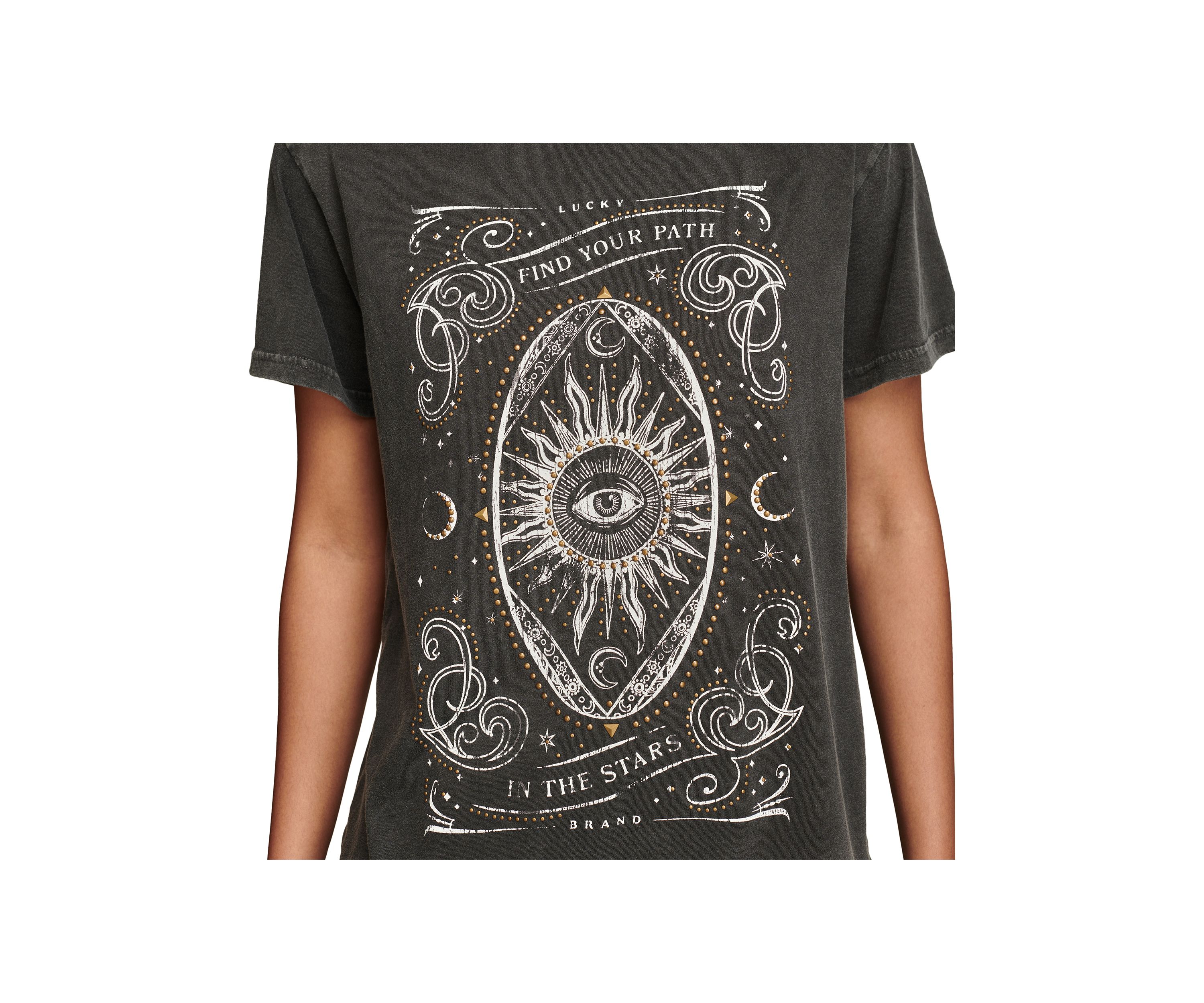 Womens Find Your Path Celestial Graphic T-Shirt
