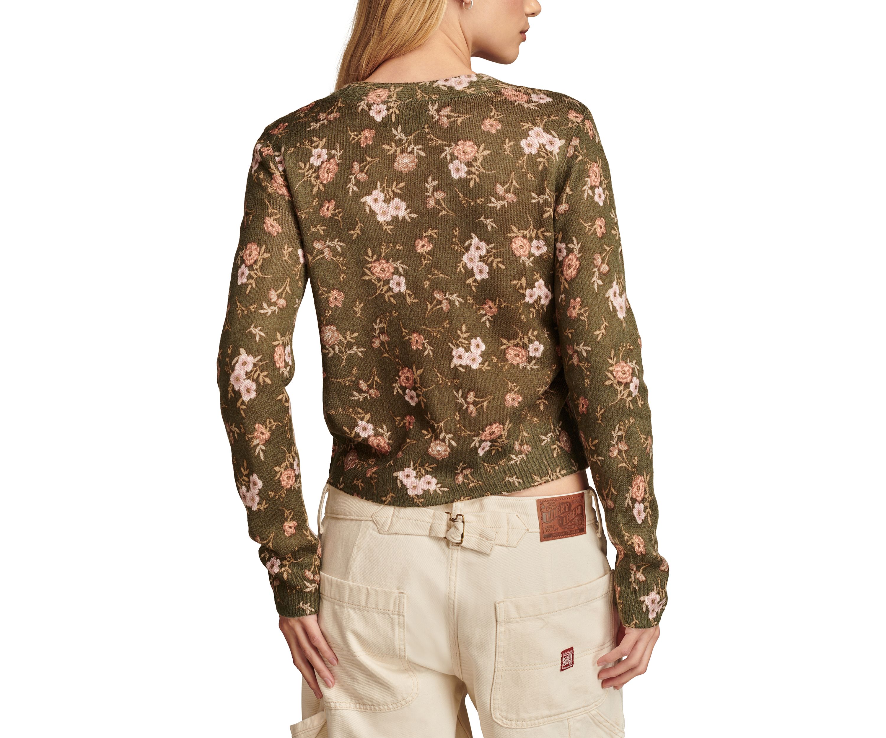 Womens Floral Printed Cardigan