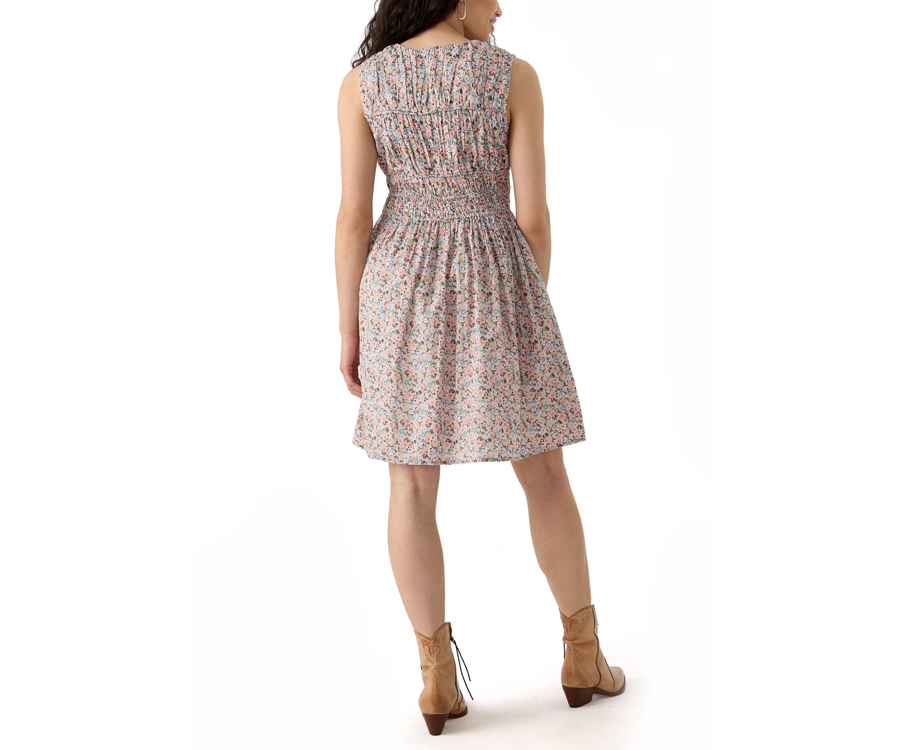 Broomstick Button Front Mini Dress