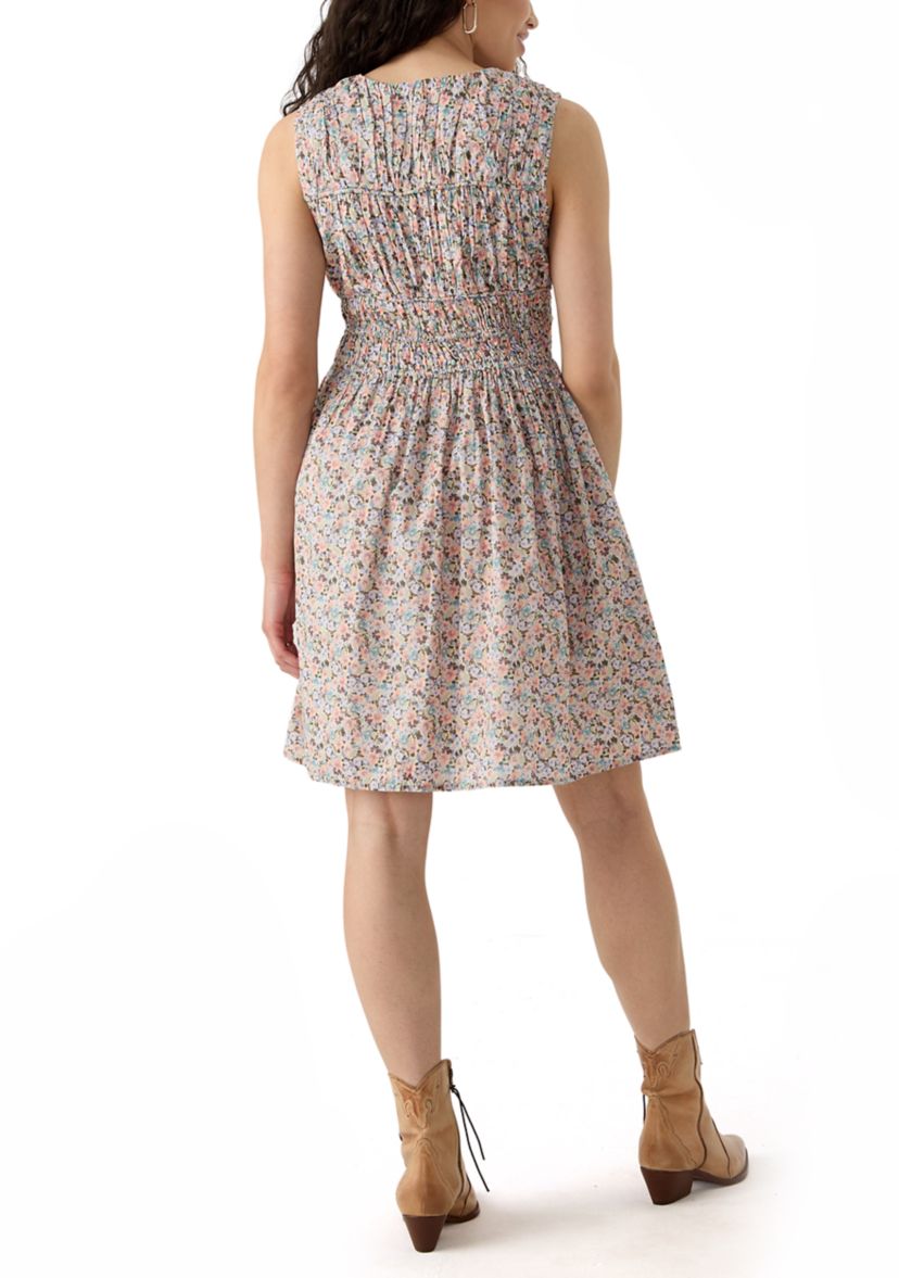 Broomstick Button Front Mini Dress