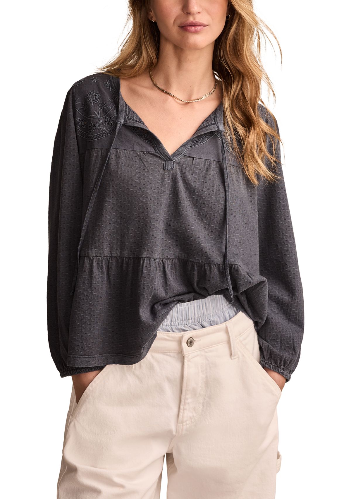 Tiered Babydoll textured Shirt