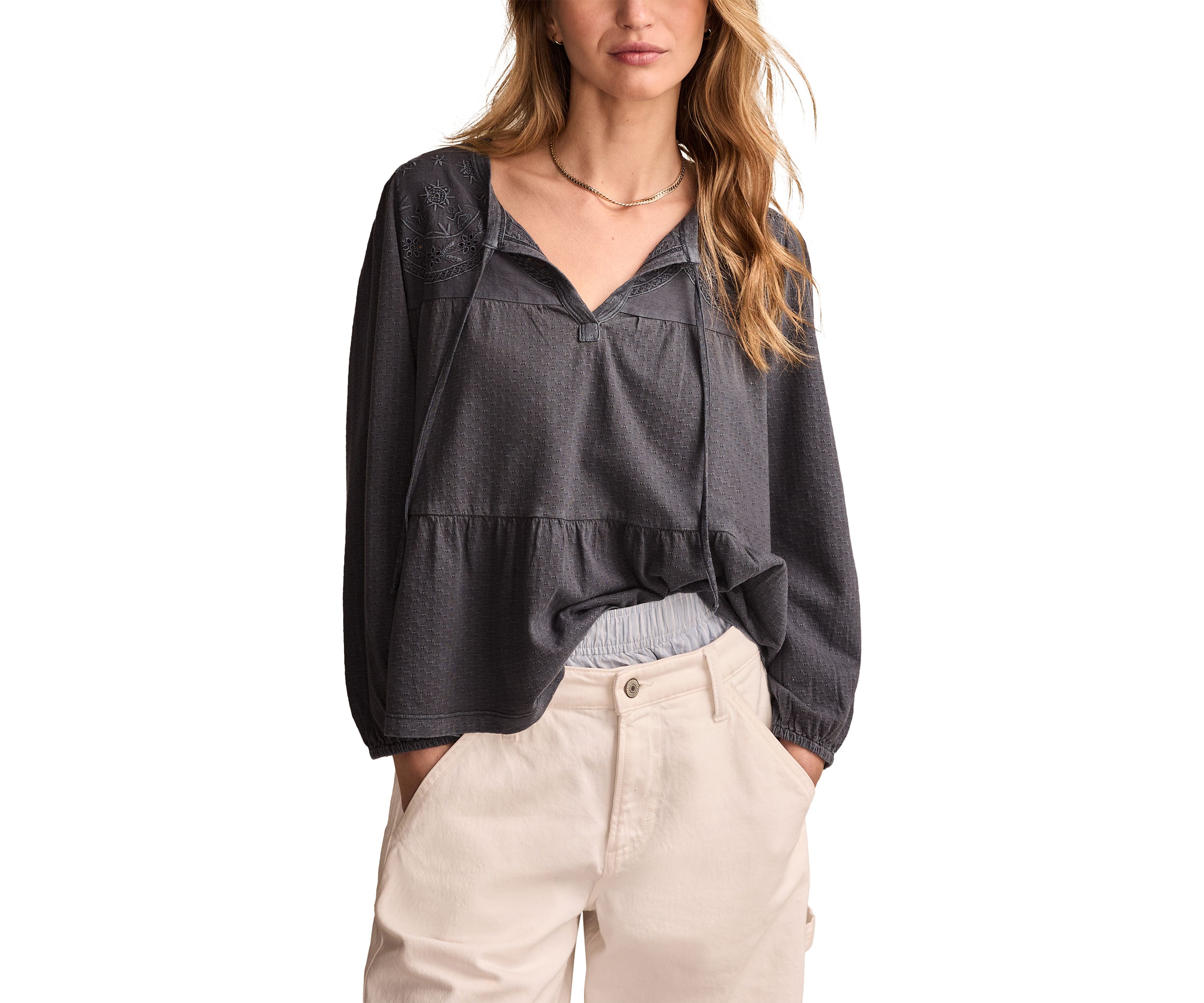 Tiered Babydoll textured Shirt