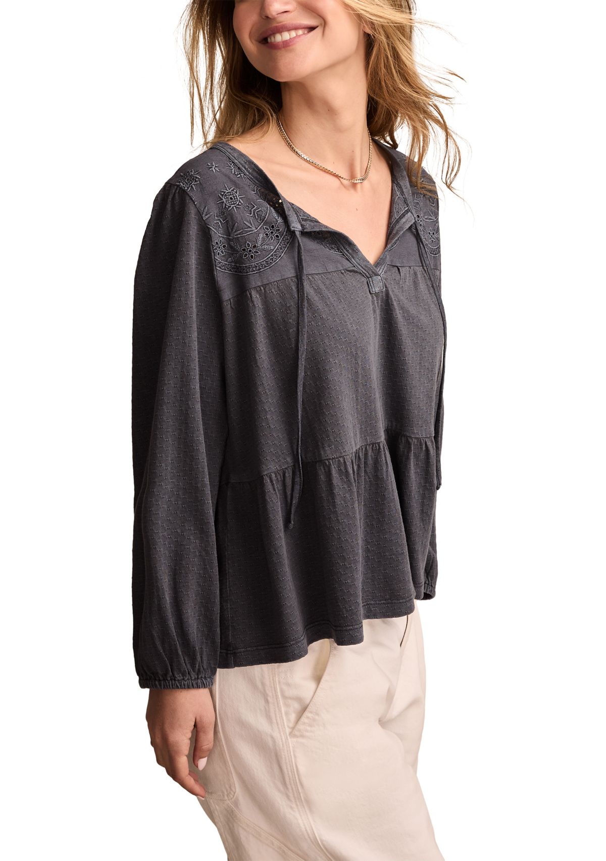 Tiered Babydoll textured Shirt