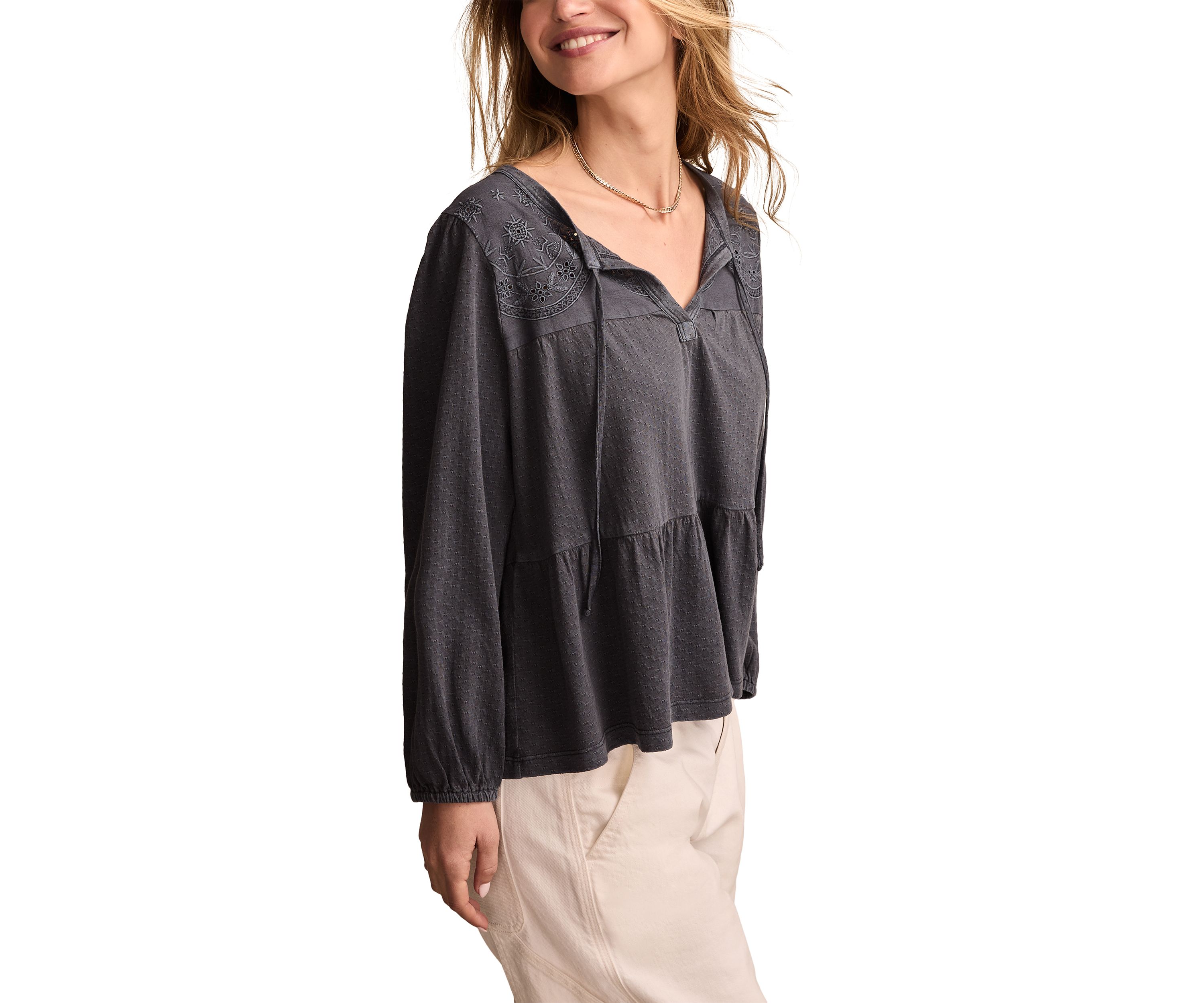 Tiered Babydoll textured Shirt