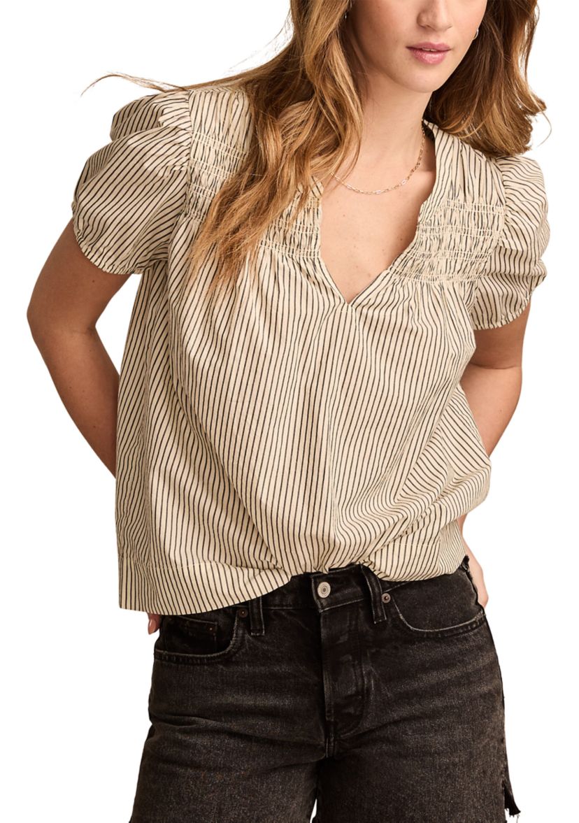 Smocked Puff Sleeve Top