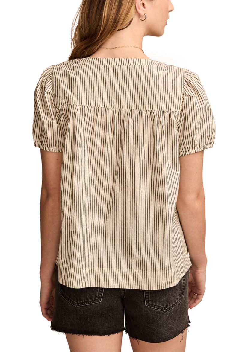 Smocked Puff Sleeve Top