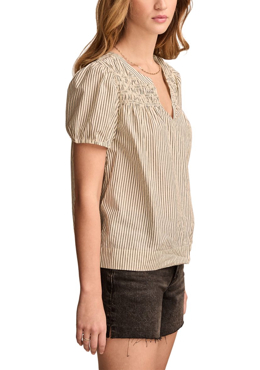 Smocked Puff Sleeve Top