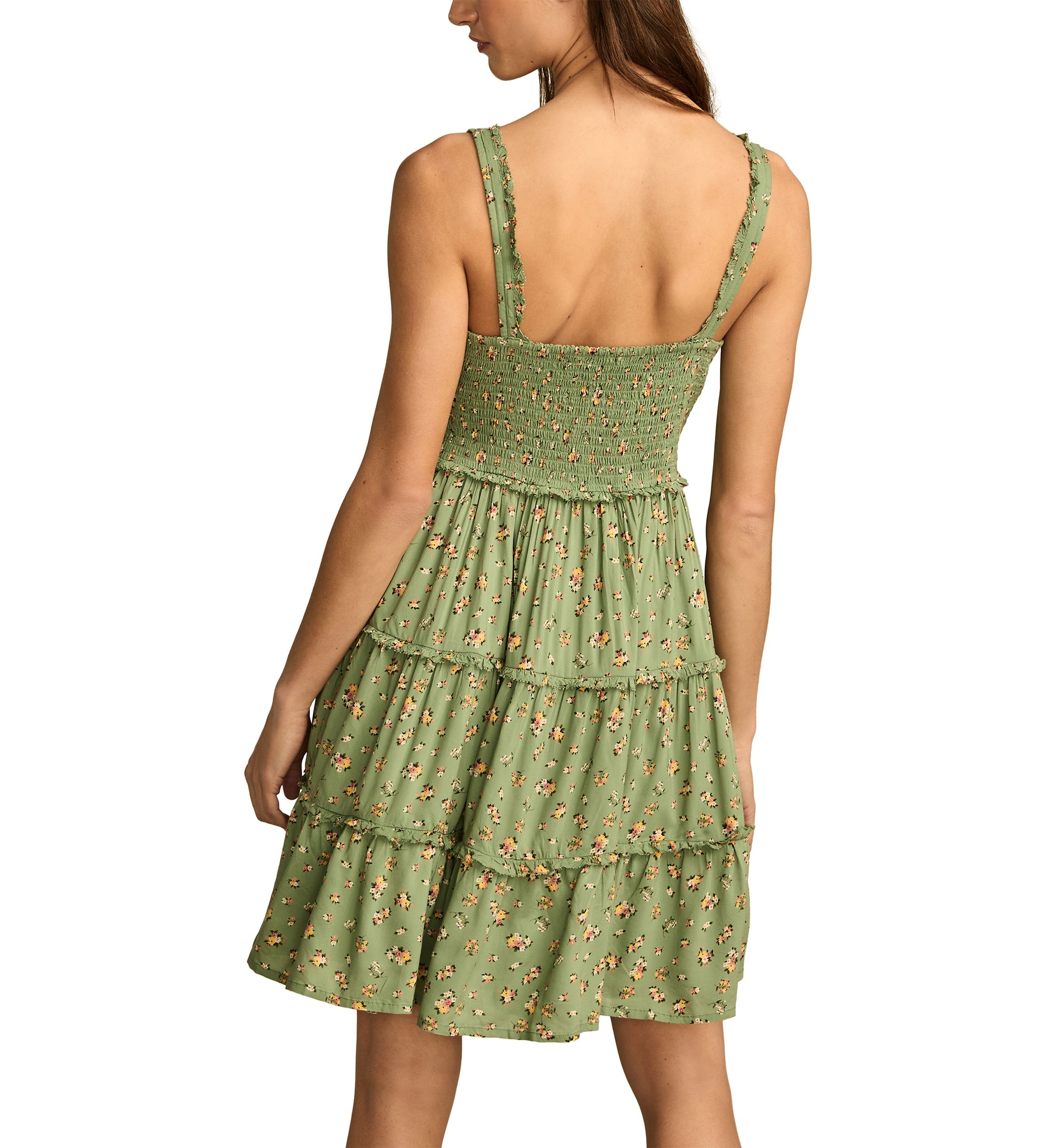 Tiered Ruffle Corset Mini Dress