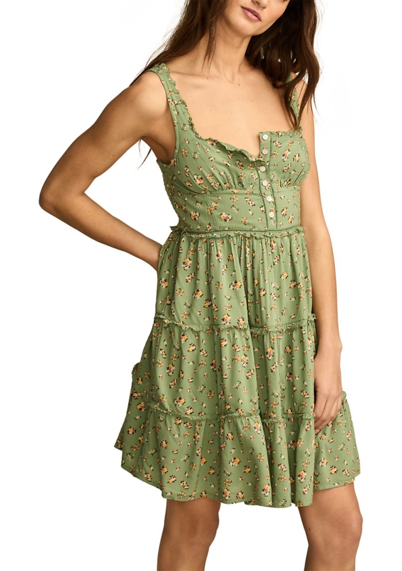 Tiered Ruffle Corset Mini Dress
