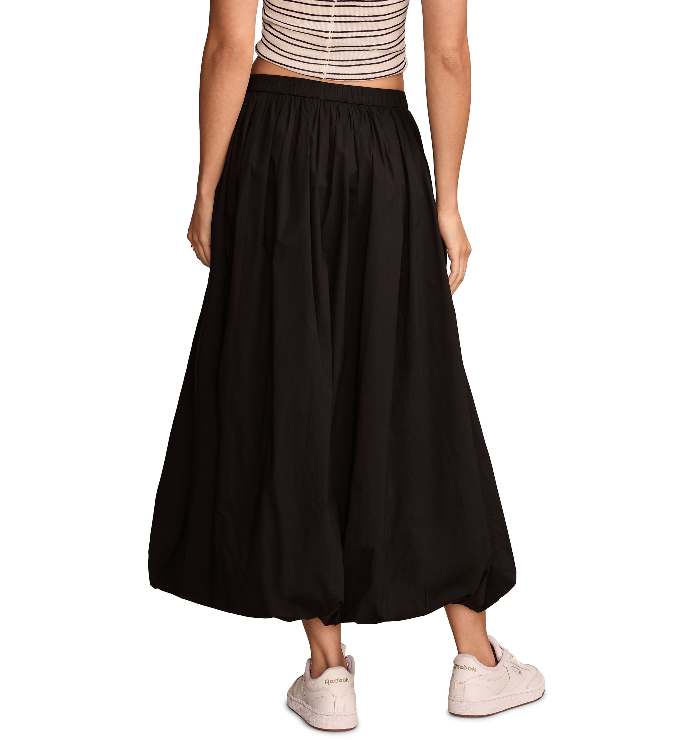 Bubble Poplin Maxi Skirt