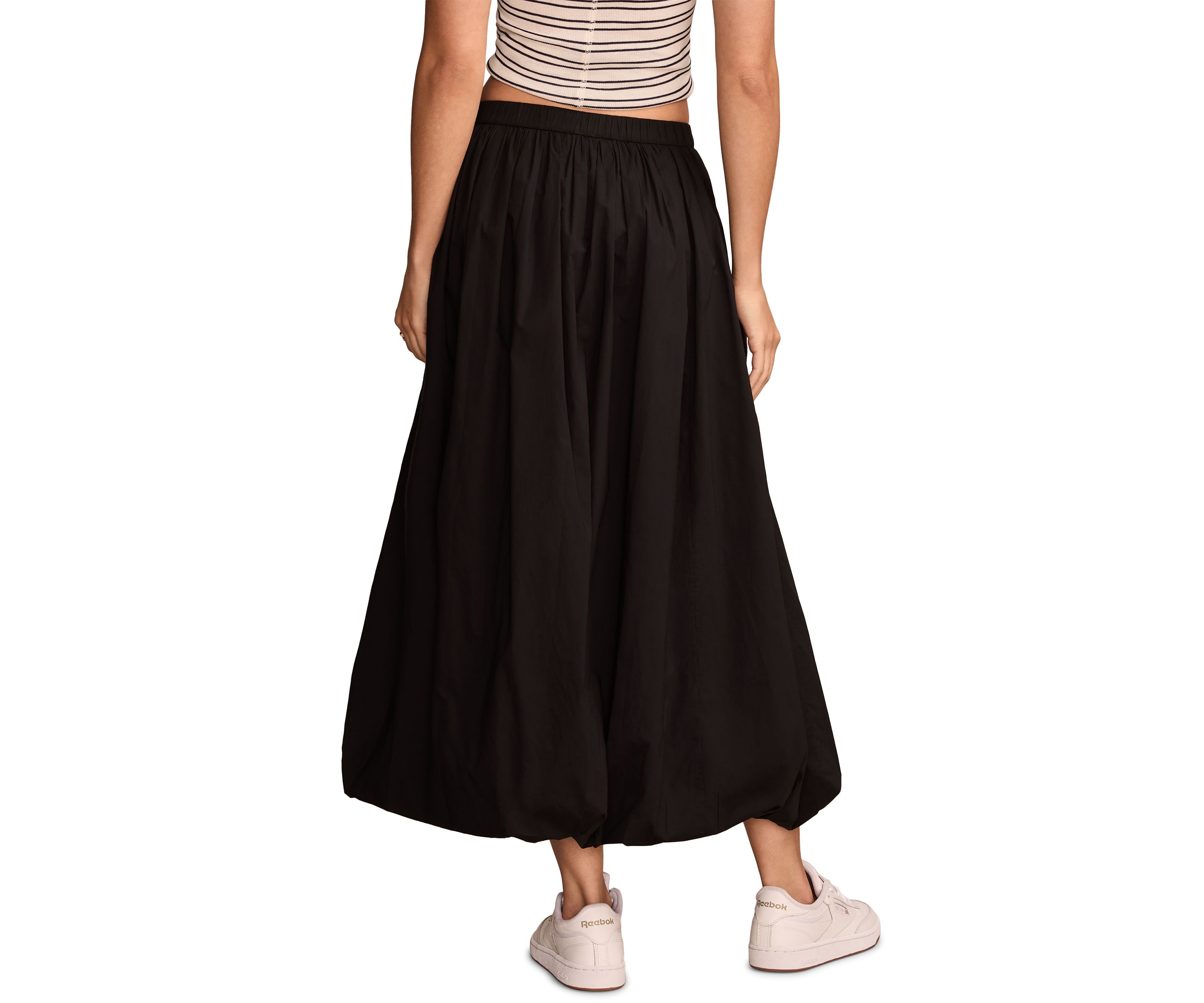Bubble Poplin Maxi Skirt