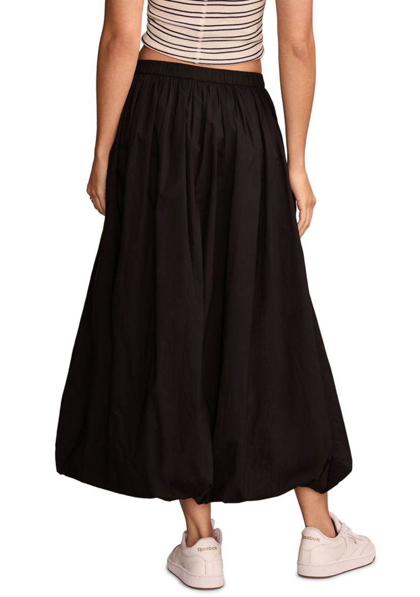 Bubble Poplin Maxi Skirt