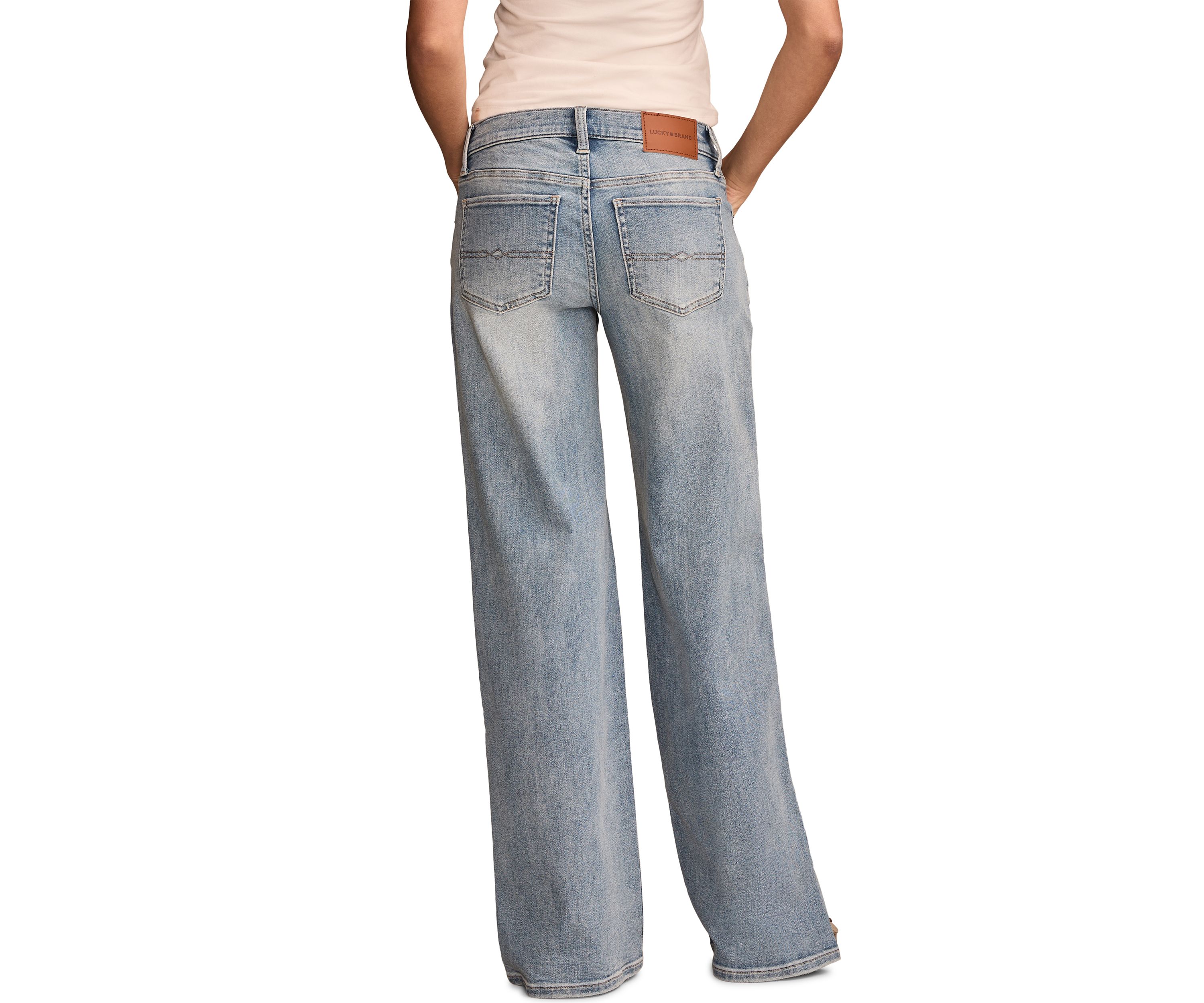 Mid Rise Sweet Wide Leg Jeans