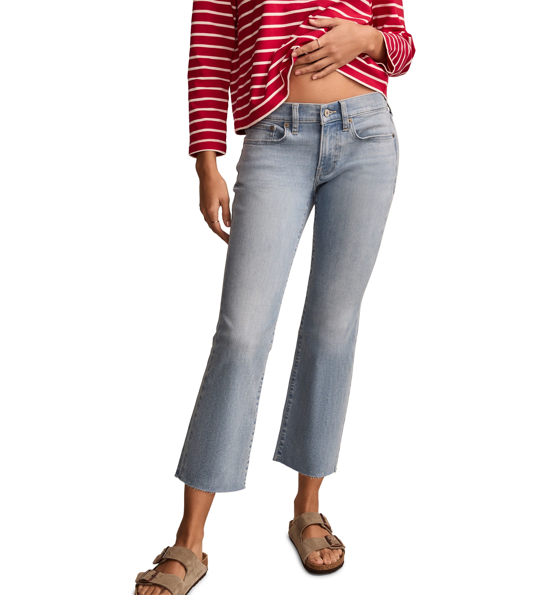 Mid Rise Sweet Kick Cropped Jeans