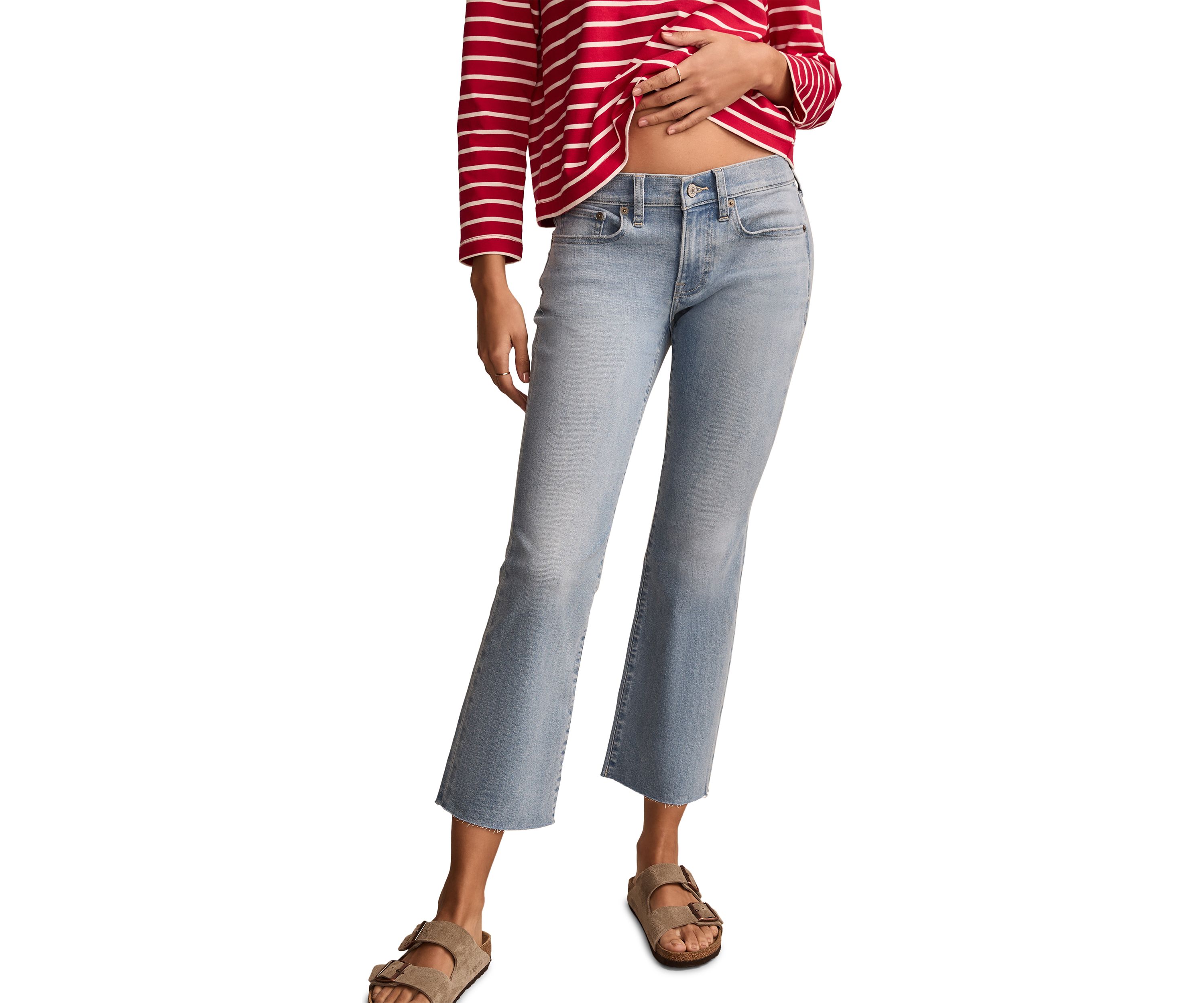 Mid Rise Sweet Kick Cropped Jeans