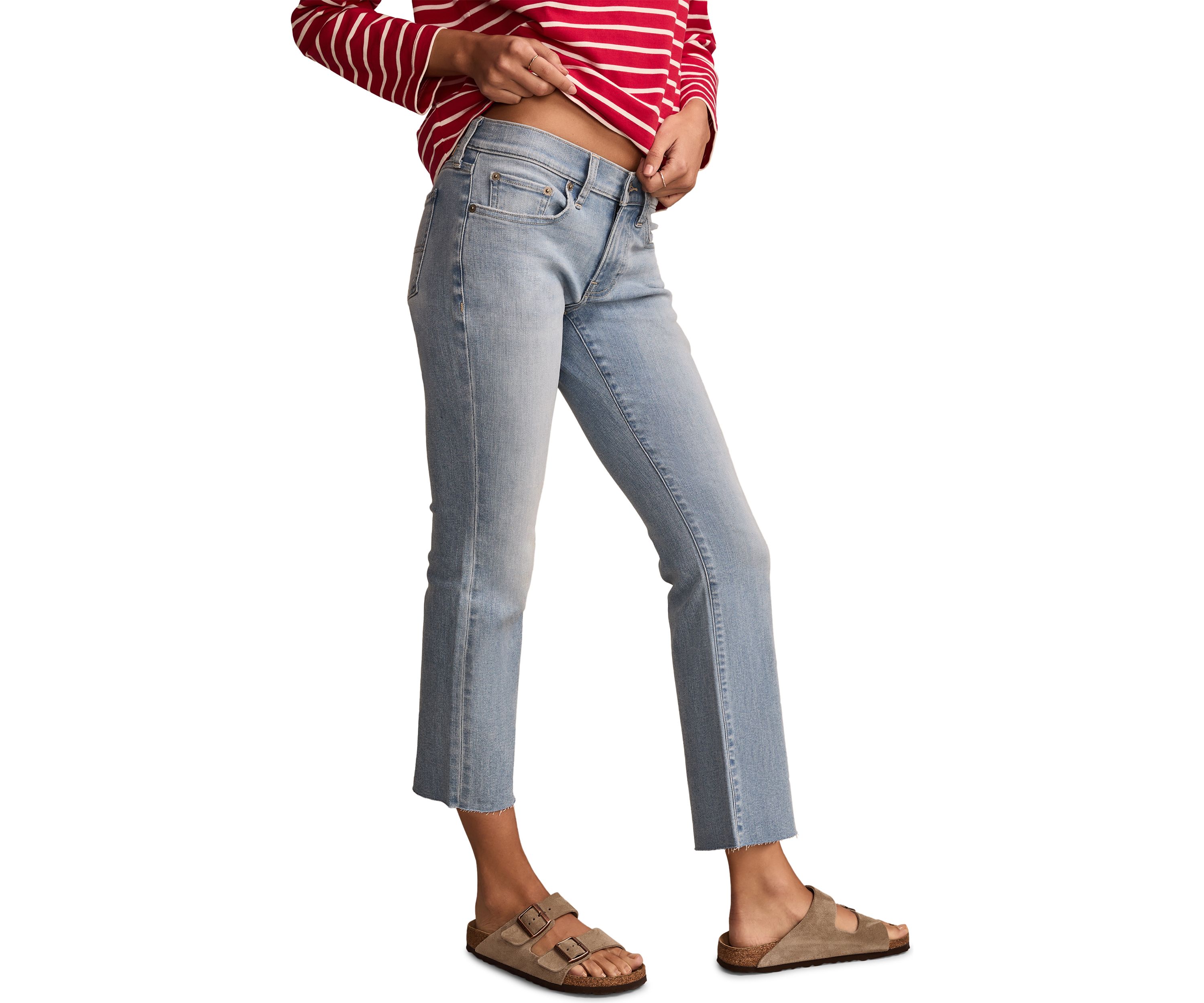 Mid Rise Sweet Kick Cropped Jeans