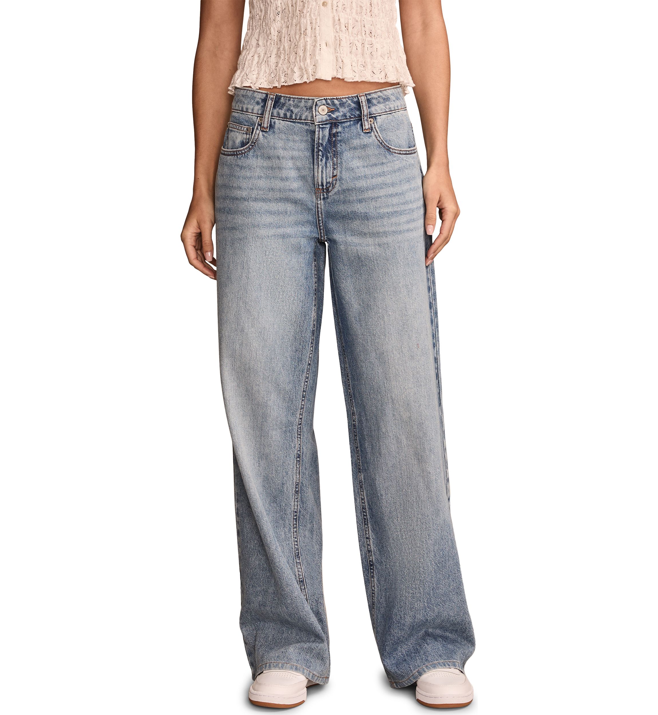 Womens The Baggy Wide Leg Jeans